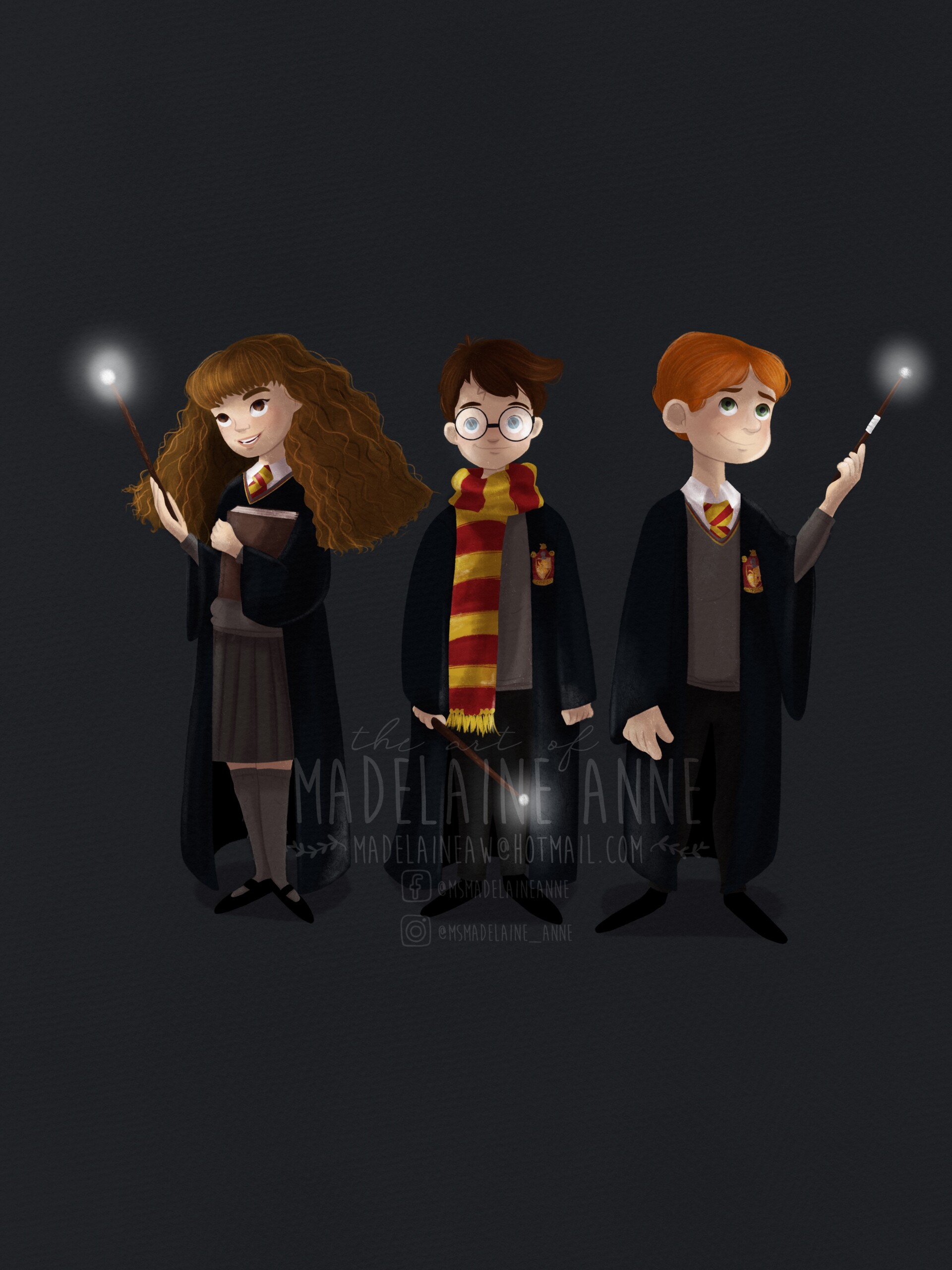 hermione and ron fan art