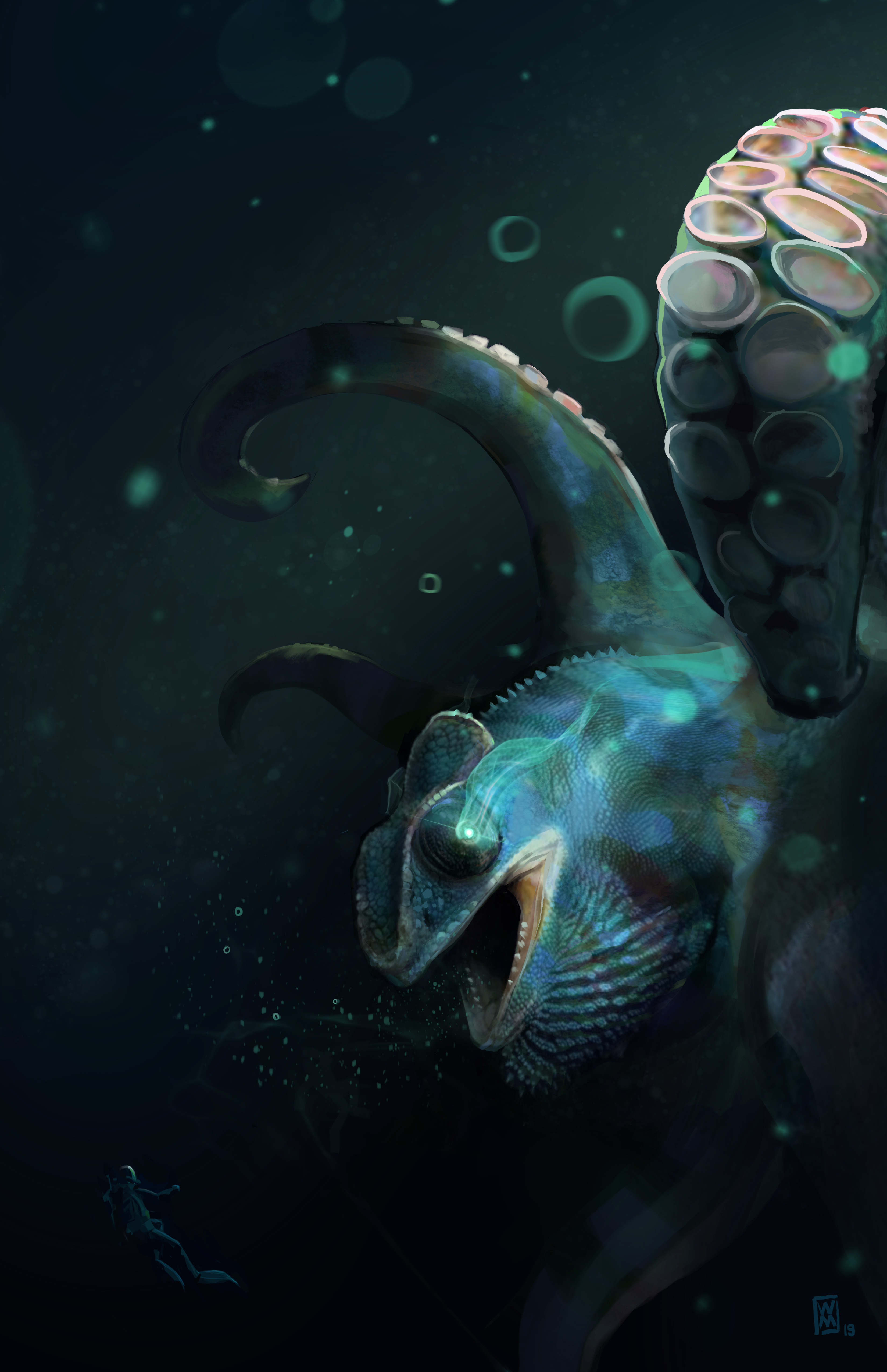 Chameleoctopus by Walker Masuda : r/ImaginaryLeviathans