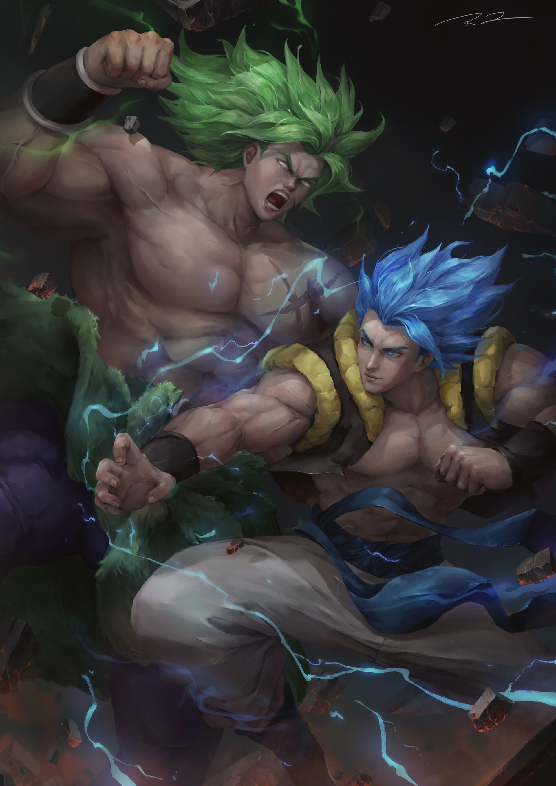 ArtStation - Vegeta VS Broly