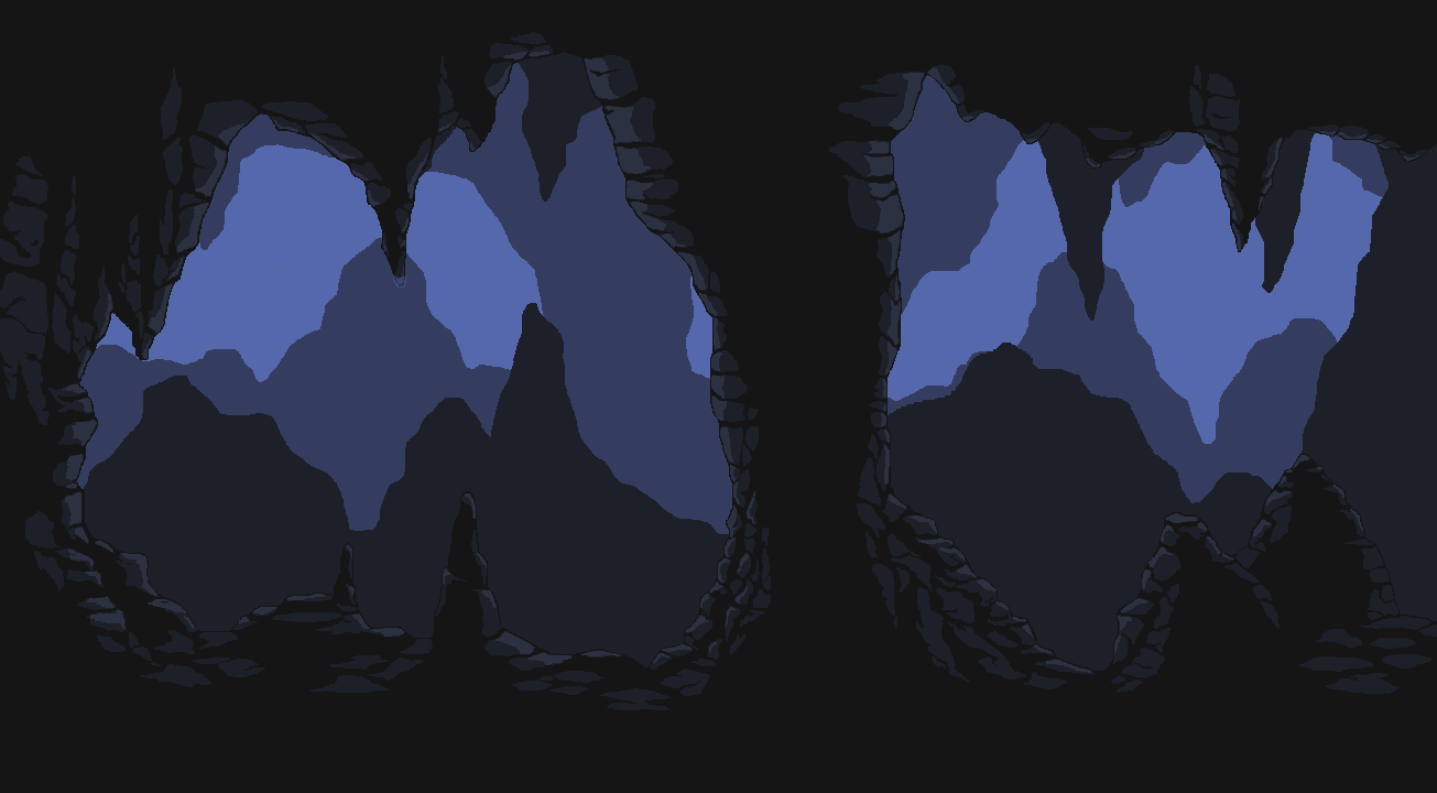 Pixel Art Cave Background Gif