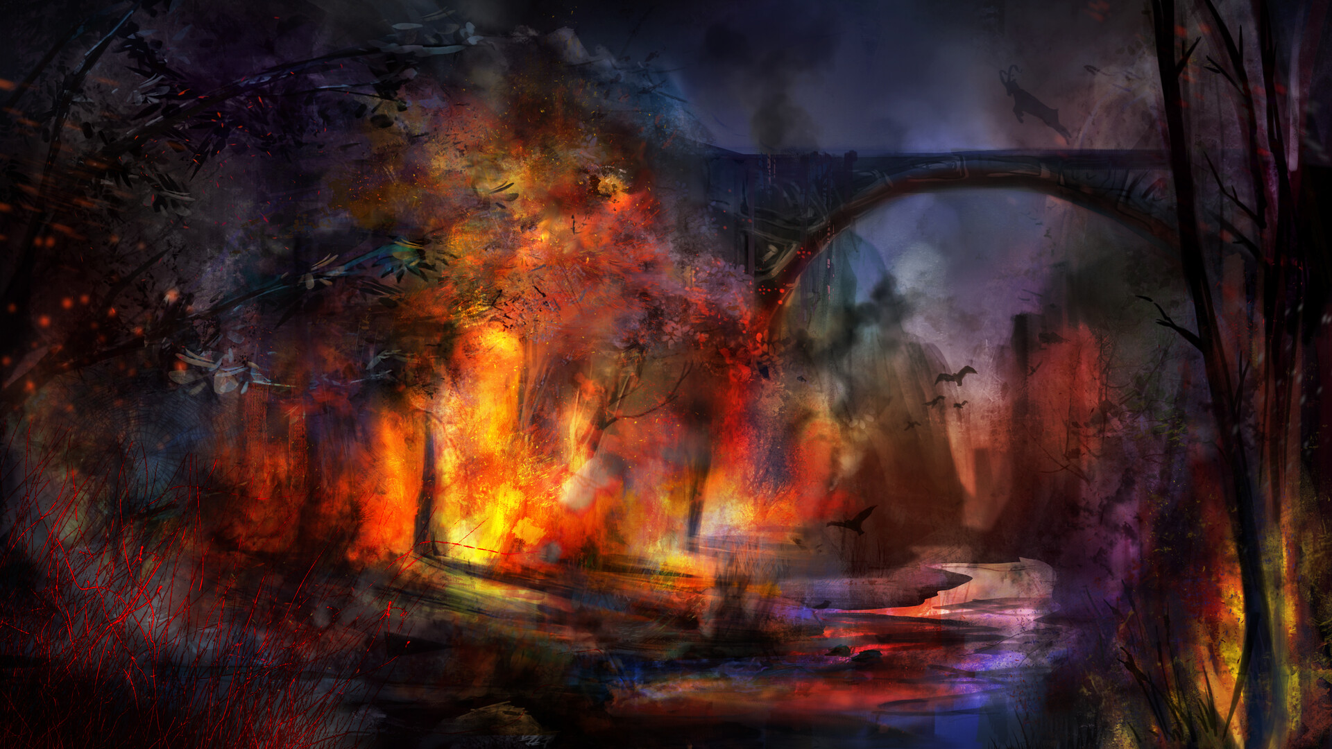 ArtStation - Fire vs Forest