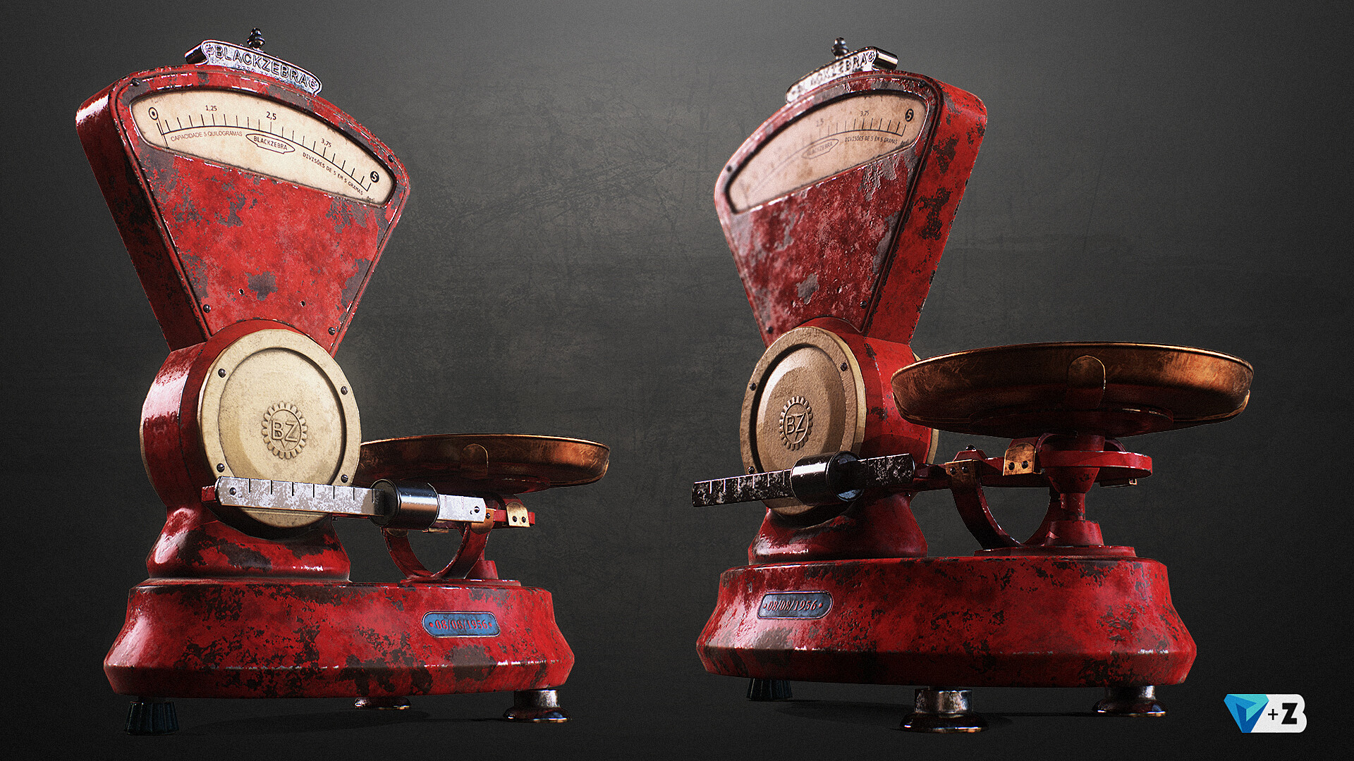 Artstation Old Weight Machine Diorama Digital