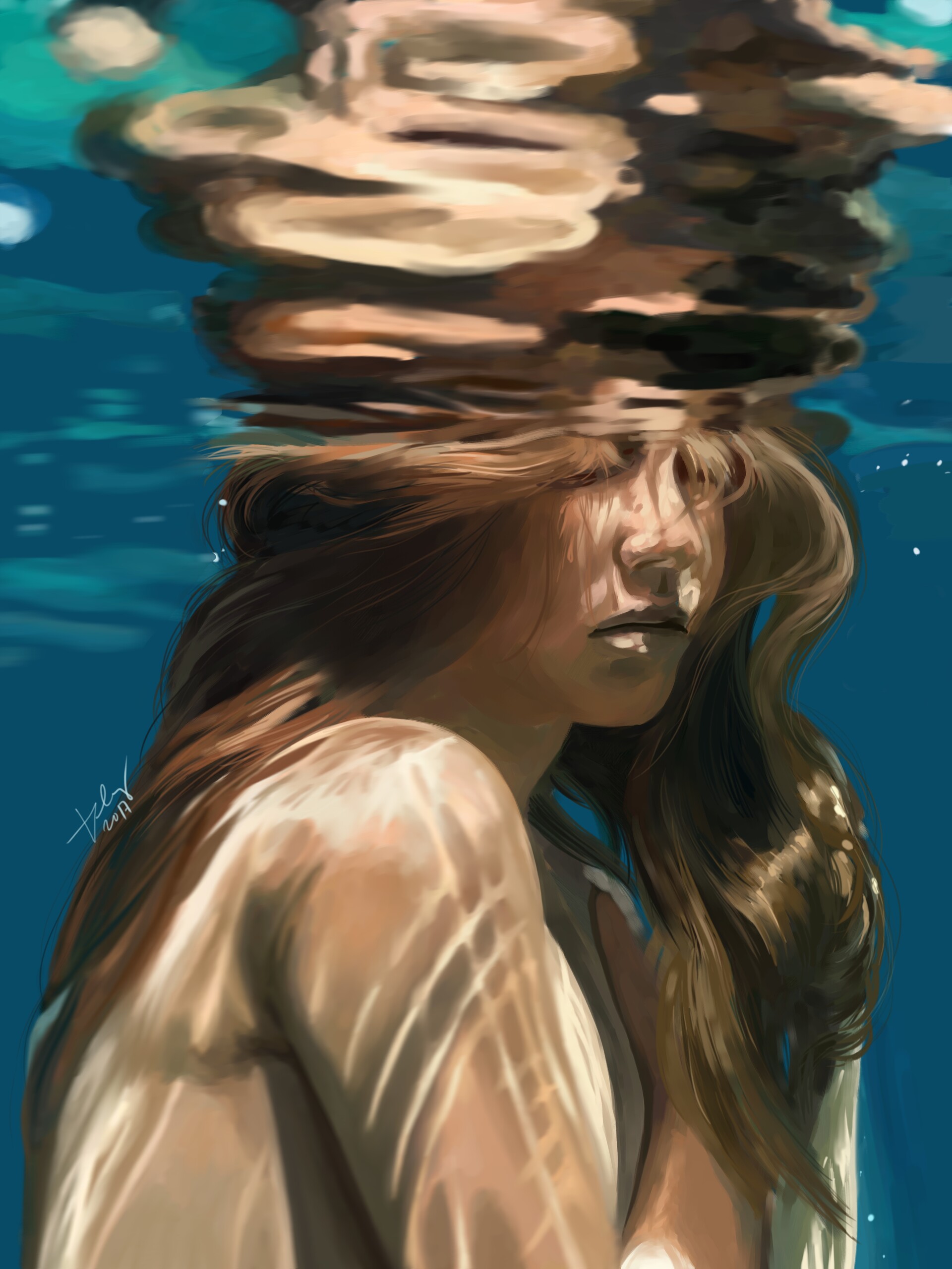 Artstation Underwater Portrait 3 Elmerson Dela Paz