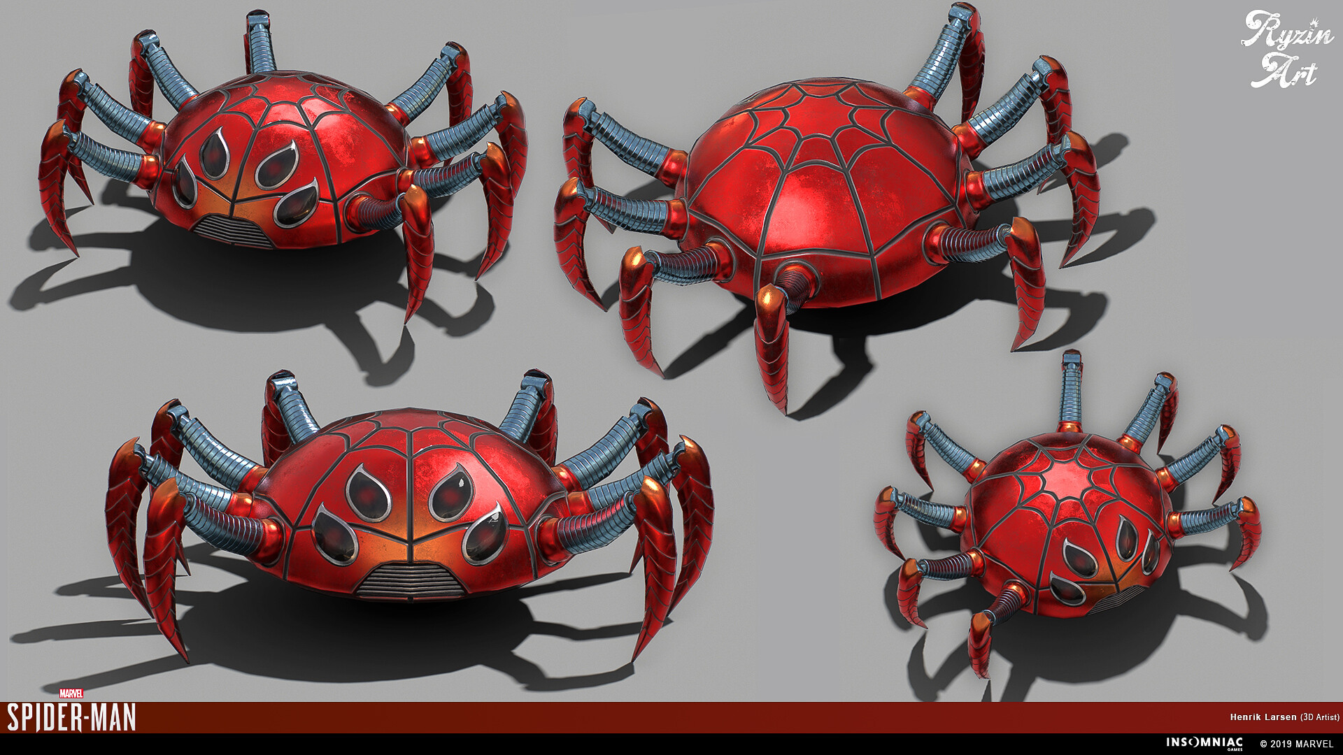 ryzin art marvel spider man spiderbot