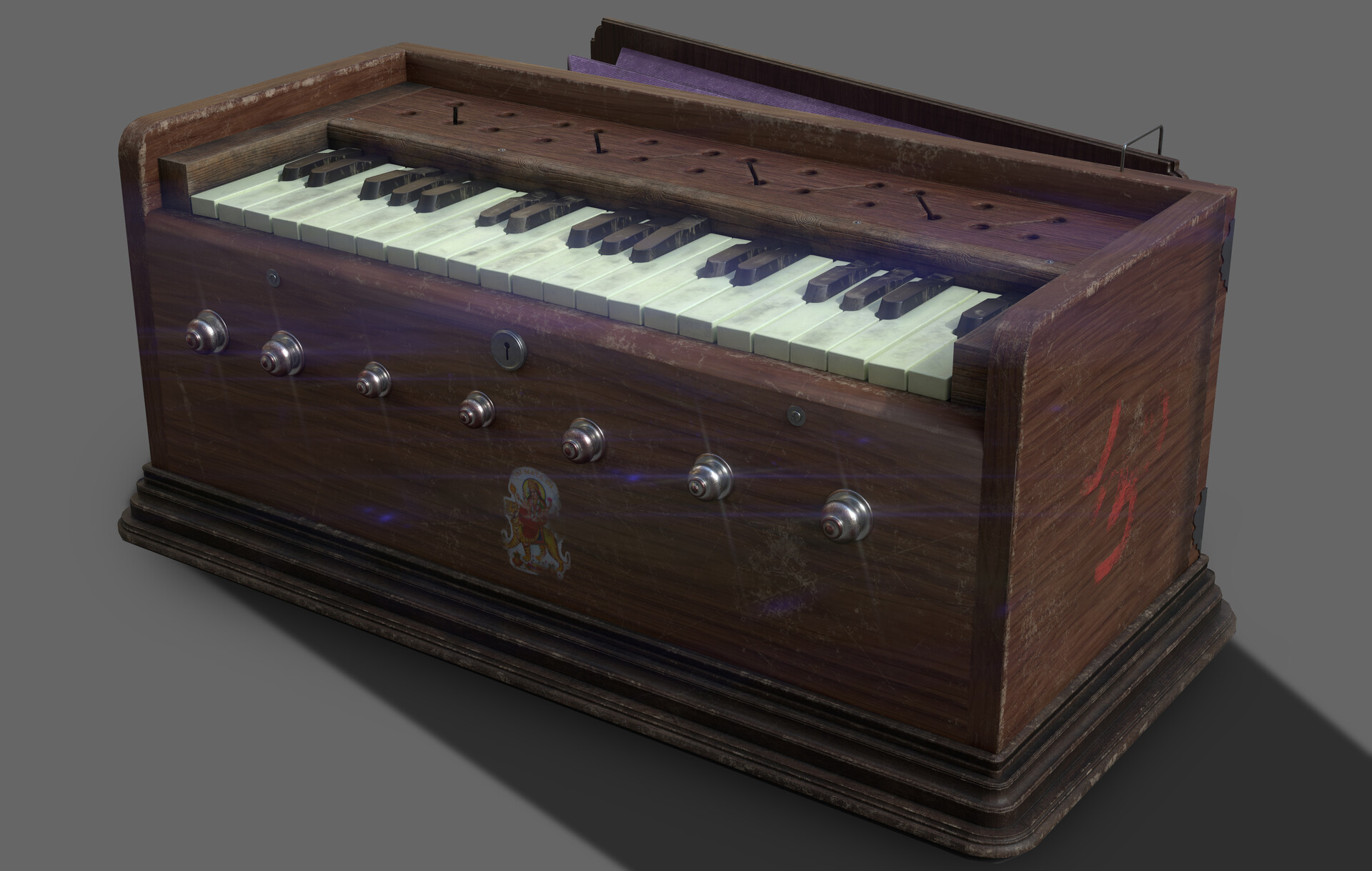 ArtStation Old indian Harmonium