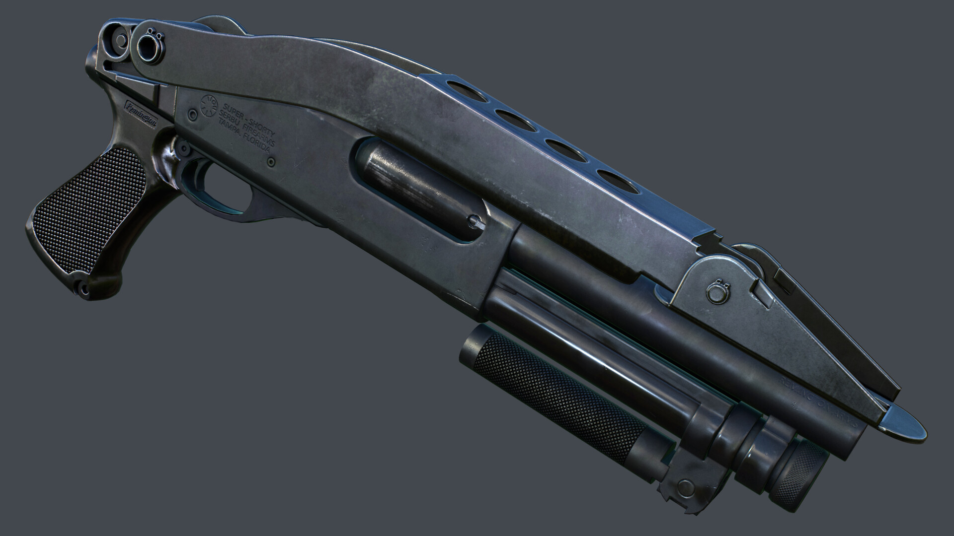 ArtStation - Remington 870 Super Shorty Stock Butt