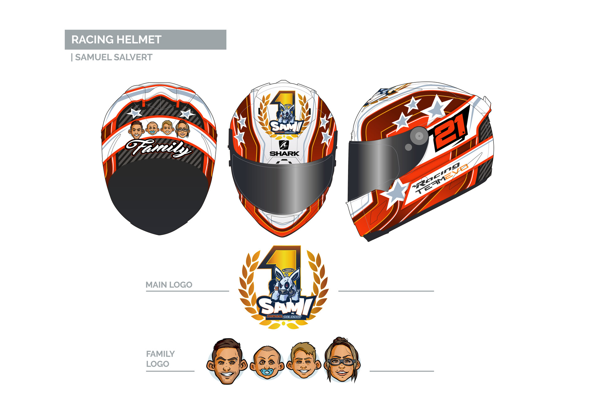 Helmet shop graphic design