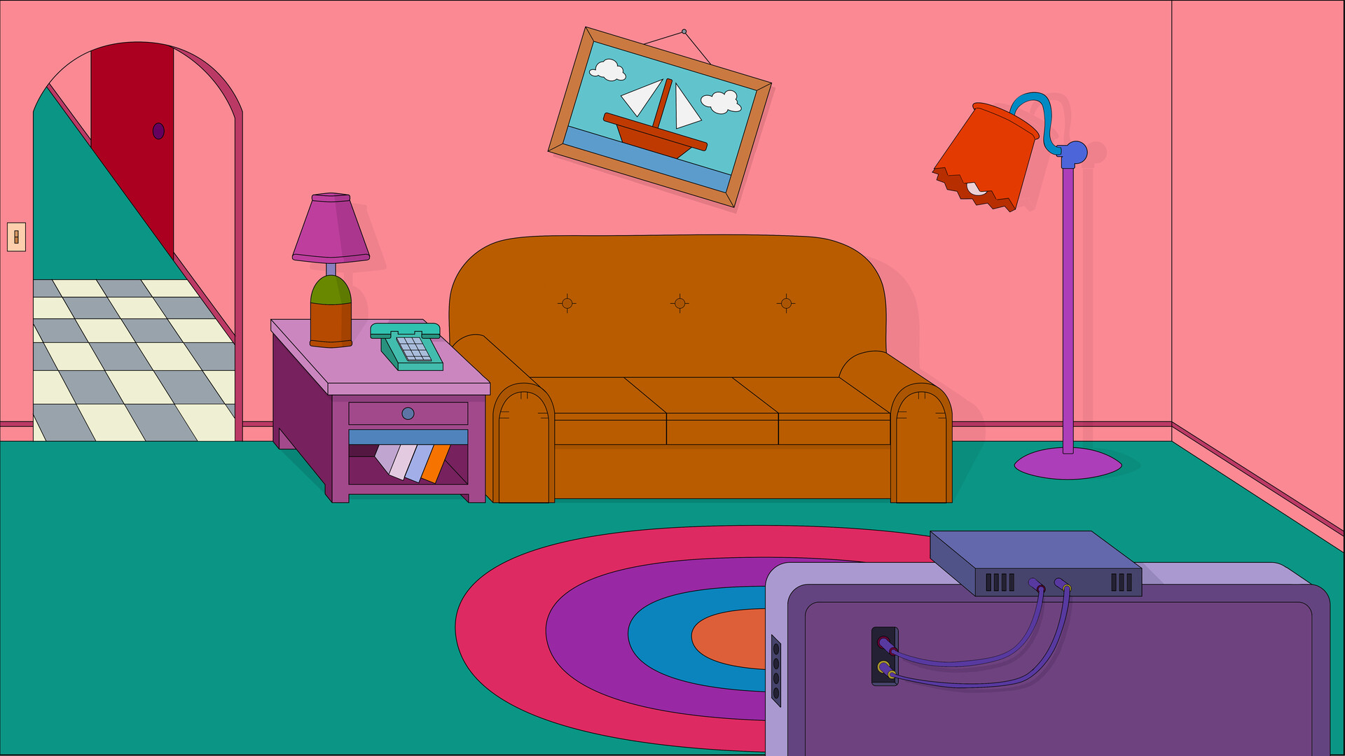 Simpsons Living Room Background | Baci Living Room