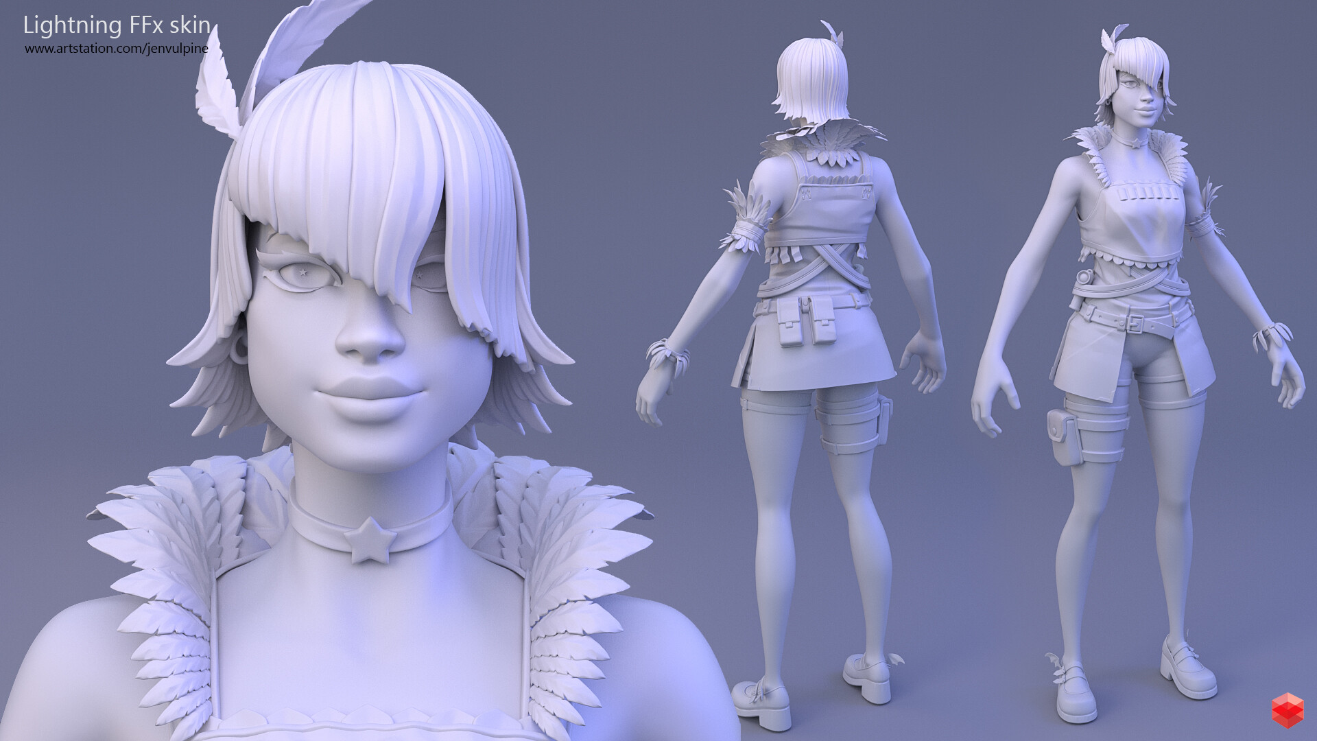Lightning Final Fantasy XIII (EEVEE) - Finished Projects - Blender