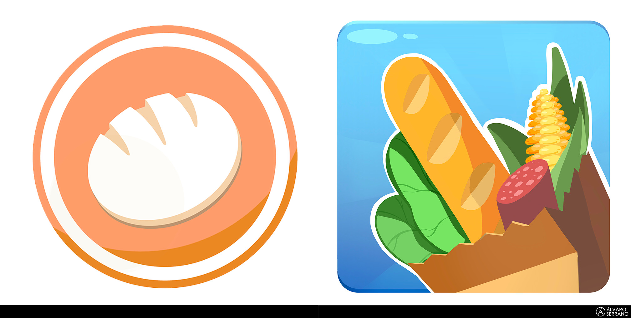 FLAT &amp; STYLIZED ICONS FOR FOOD!