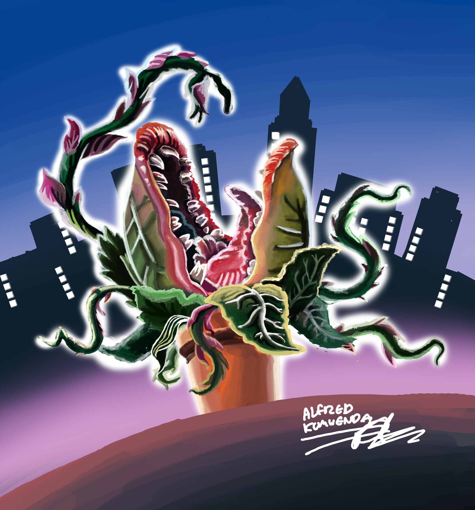 Alfred C Kumwenda Audrey 2 Fanart From Little Shop of Horrors (1986)