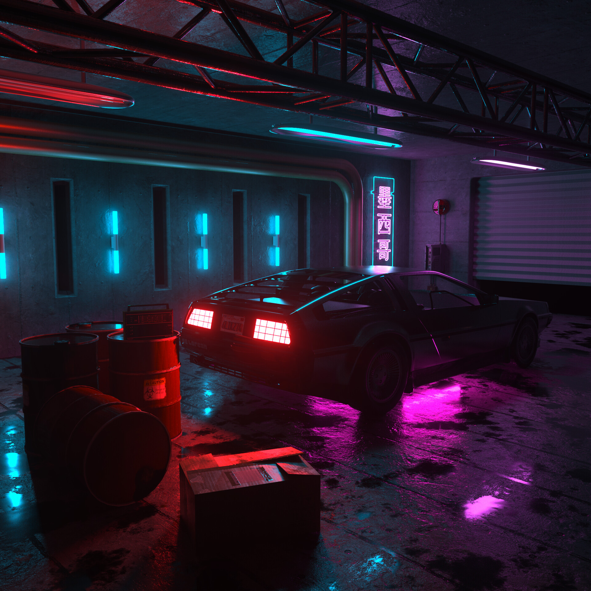 ArtStation - Neon Garage