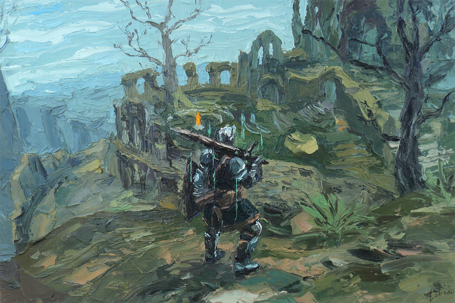 ArtStation Firelink Shrine artstation-firelink-shrine