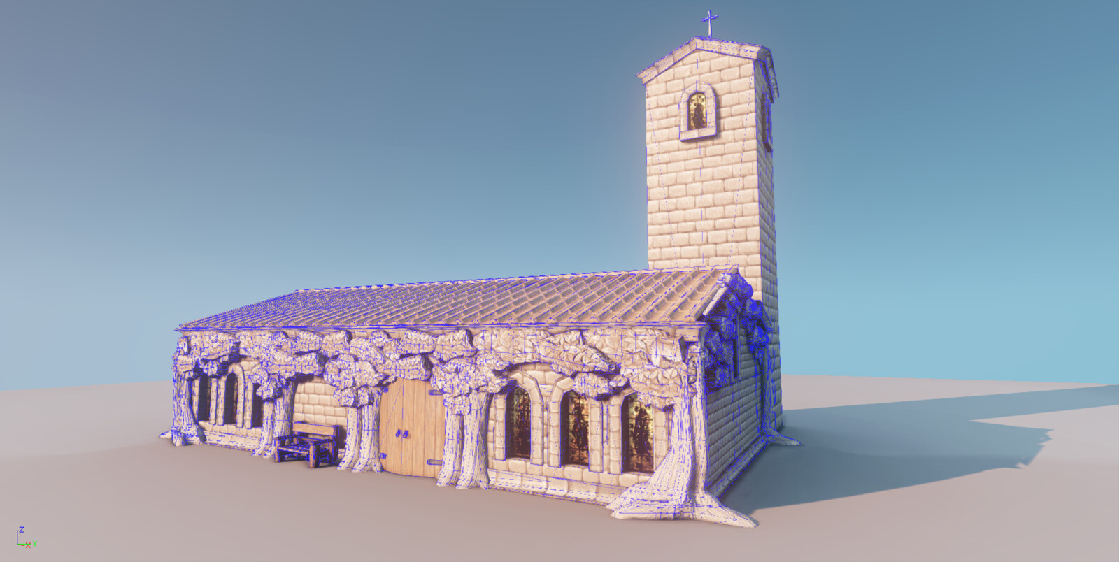 Modular pieces allow for multiple building designs - 01, wireframe