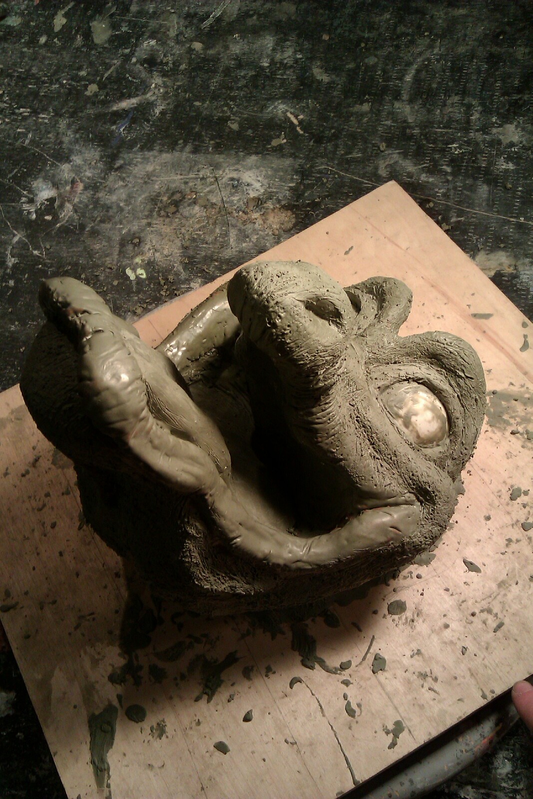 Sculpting of the head. Thank you to Gideon Hay for teaching me how to do this! 