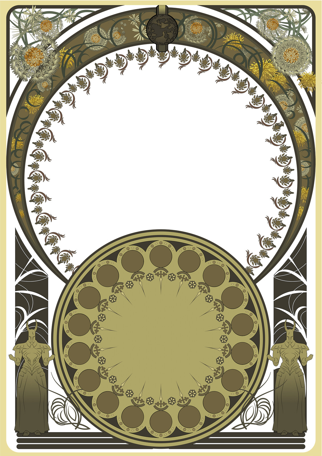 Frame and Architecture made with Illustrator