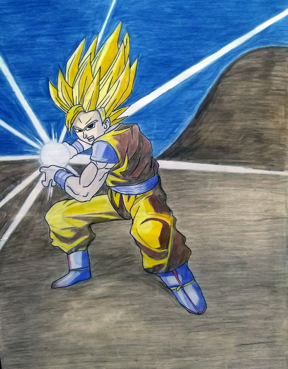 ArtStation - Goku colour sketch
