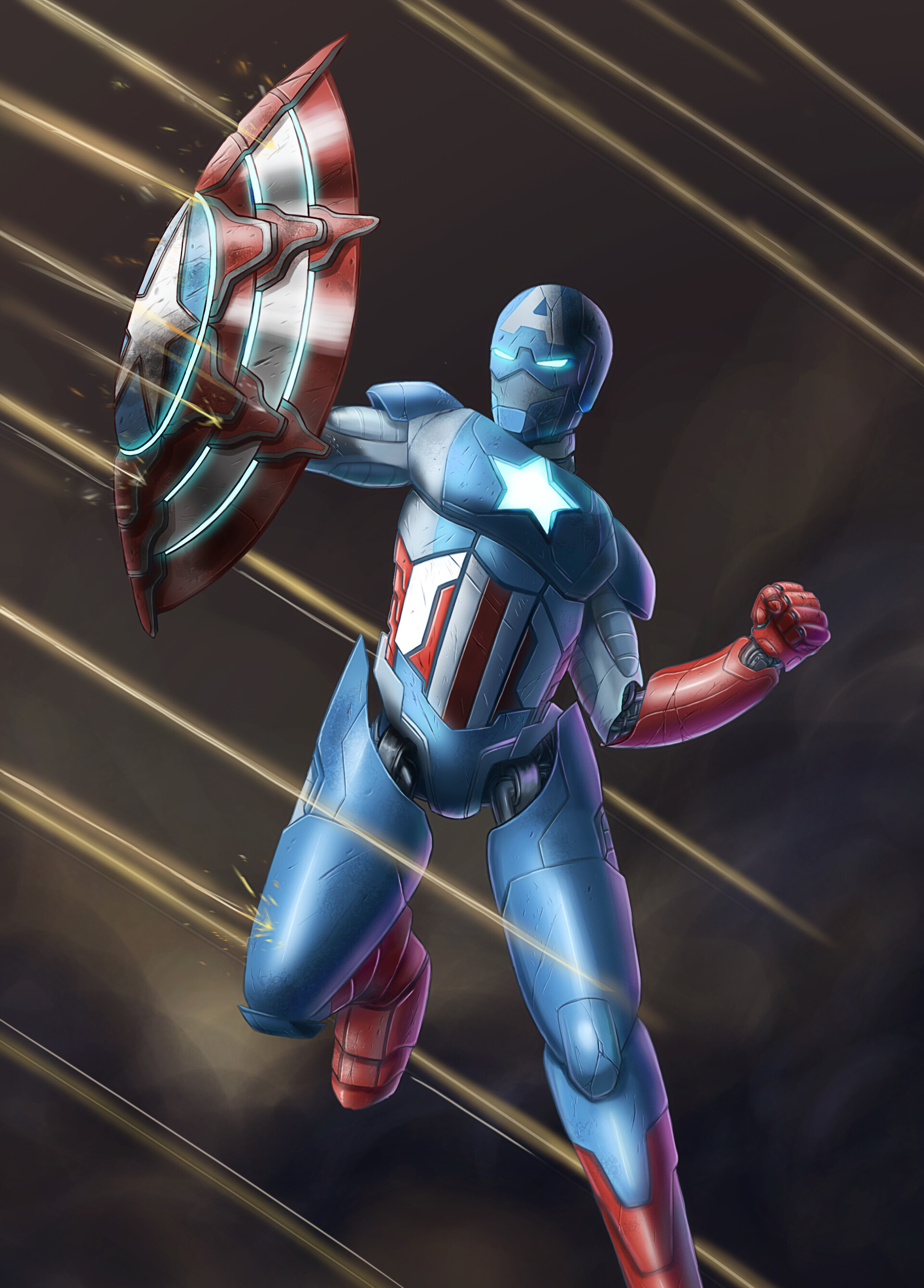 Le combat Ultime des Avengers [Avengers] Abdul-attamimi-mecha-captain-america-final