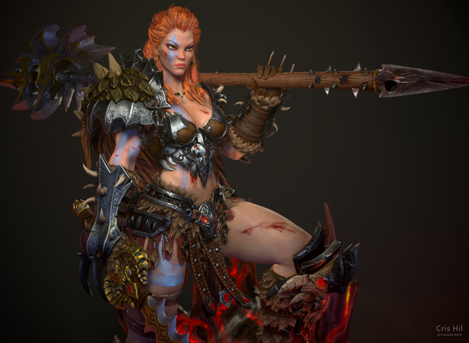 Barbarian Female - Diablo 3 Fanart.