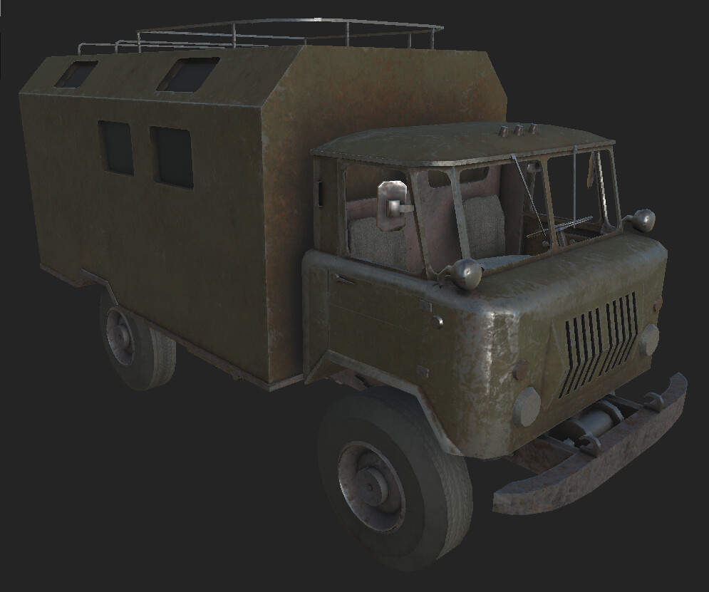 Aleksey Vinnychenko - Old rusty game-ready trucks (GAZ-66, different  variants)