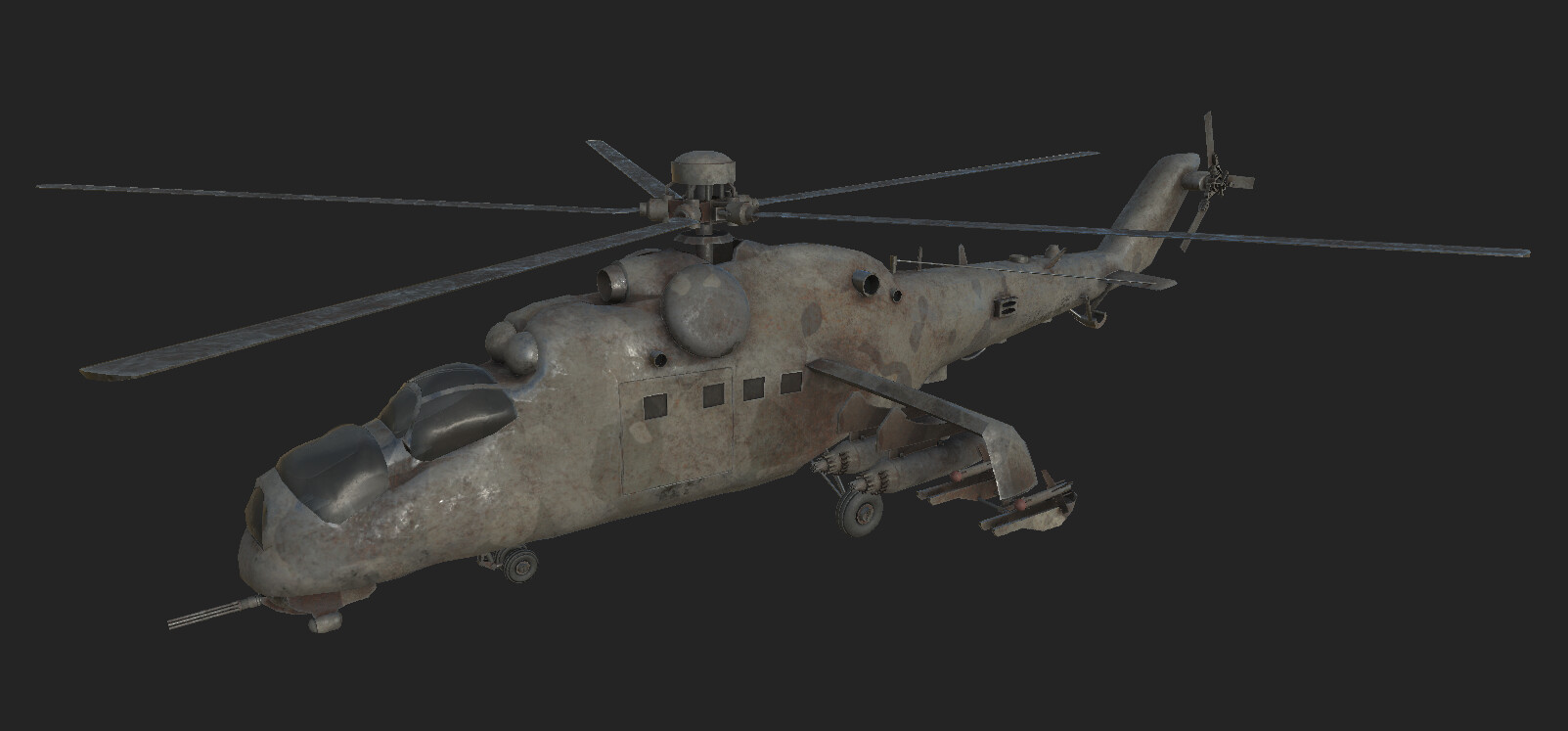 Aleksey Vinnychenko - Old rusty game-ready battle helicopter (MI-24)