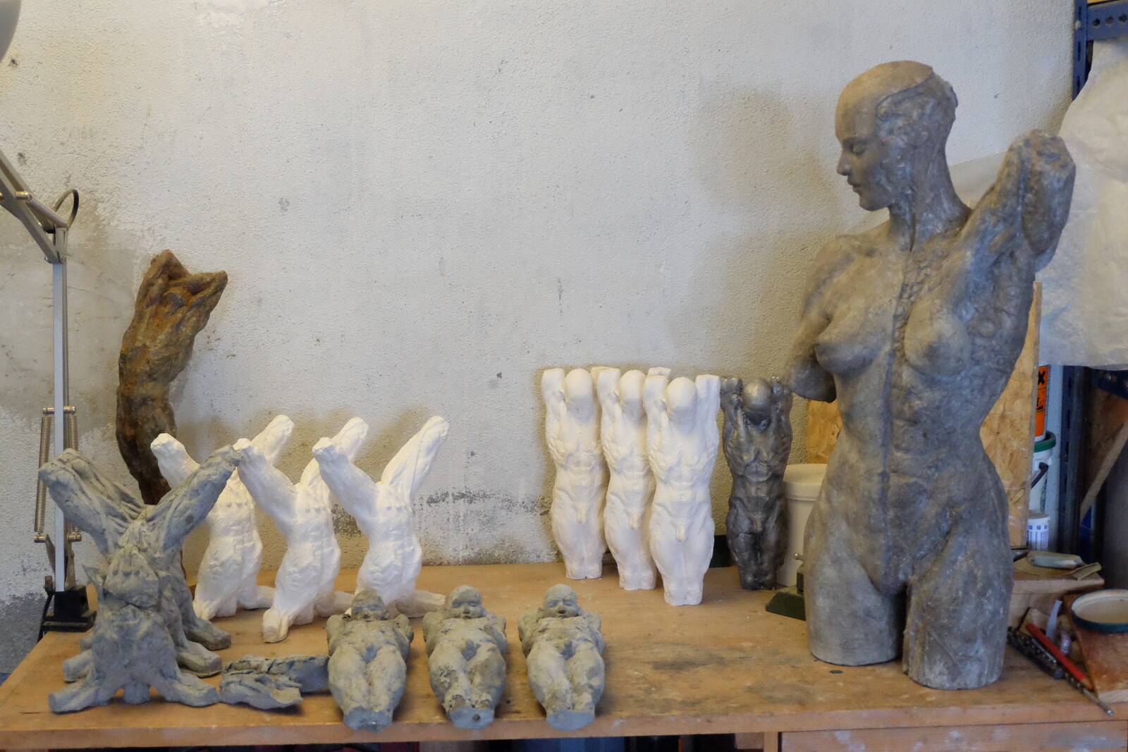 The whole family sculpted and cast in August