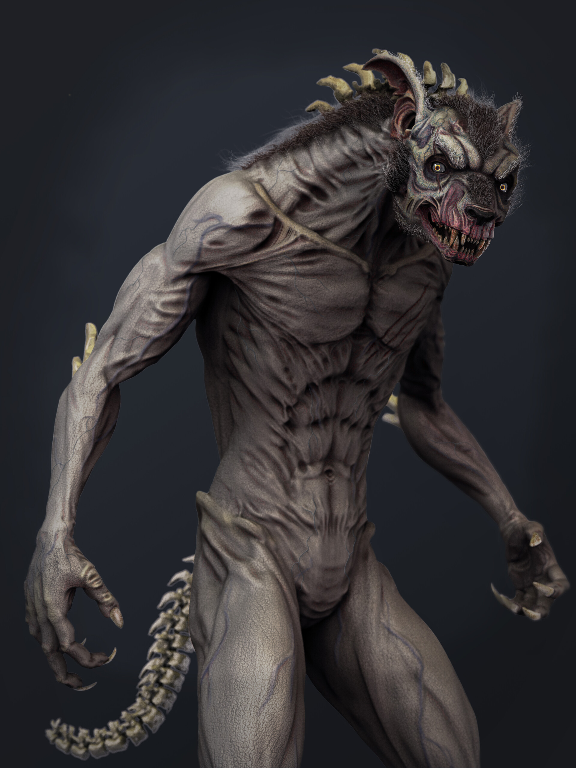 Artstation Creepy Werewolf Emma Fernandes