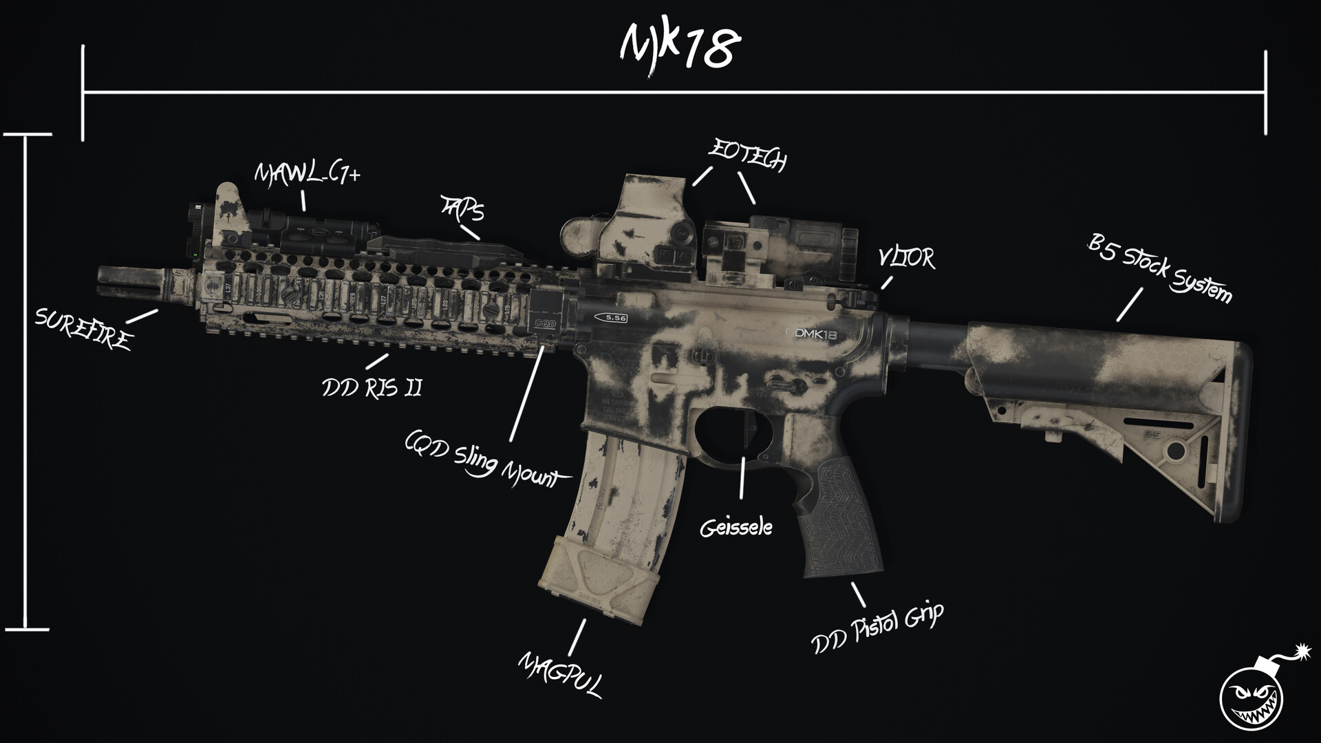 Artstation Daniel Defense Mk18 Bakr Asaad Zraider