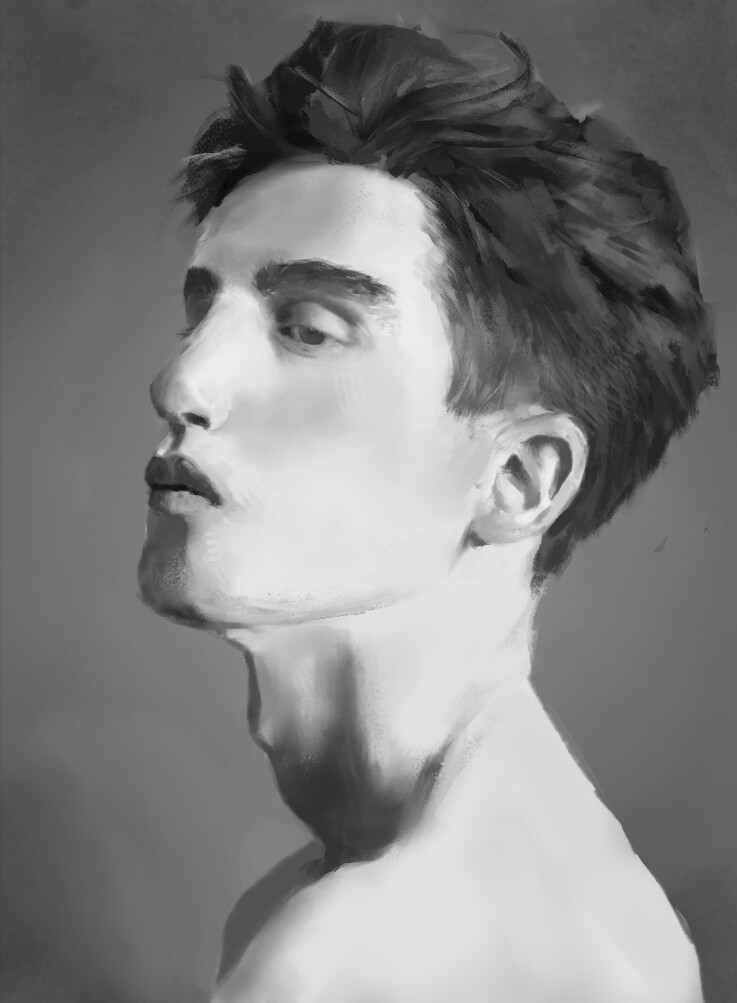 ArtStation - Portrait value practice