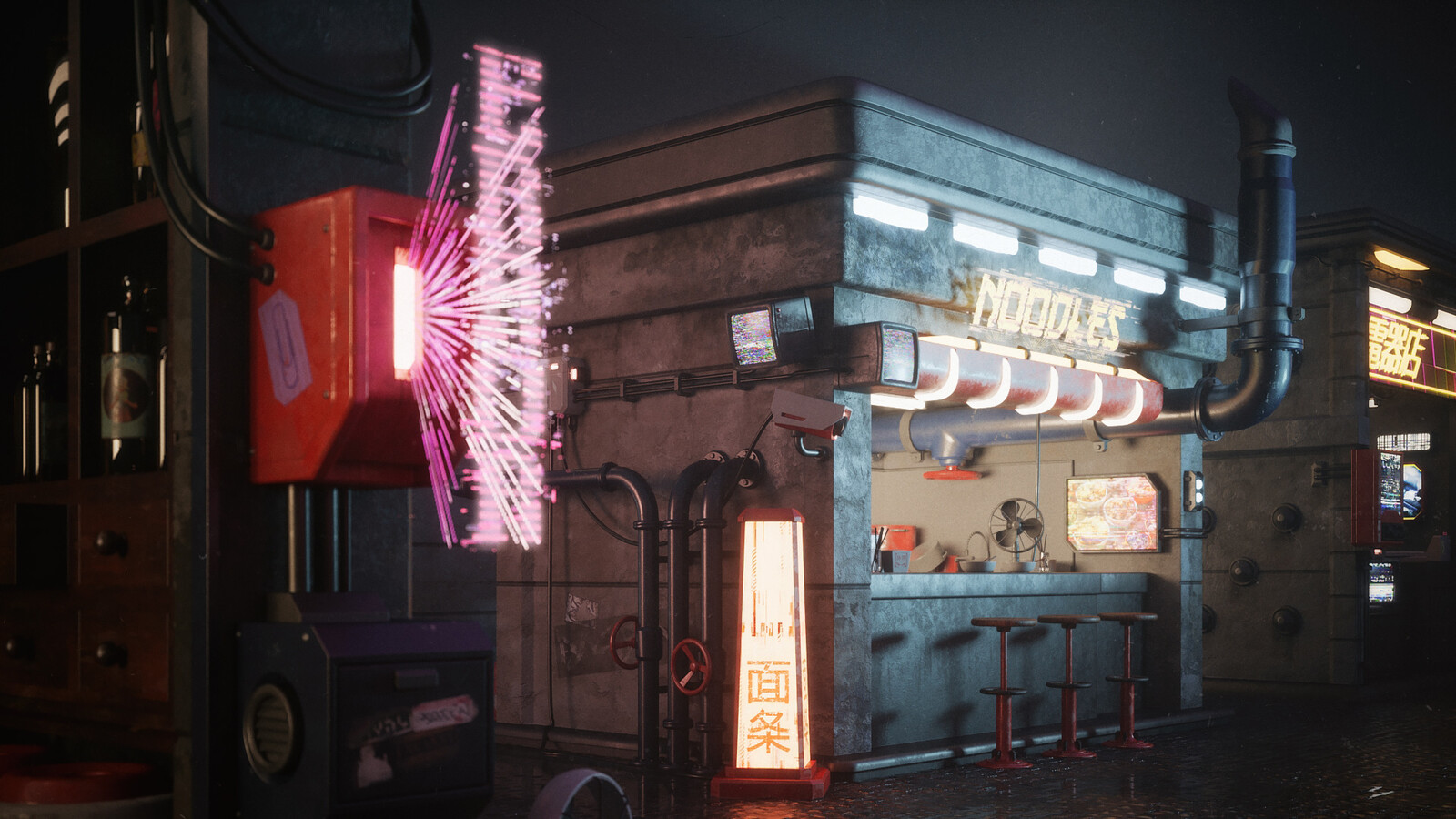 Cyberpunk Street 3d