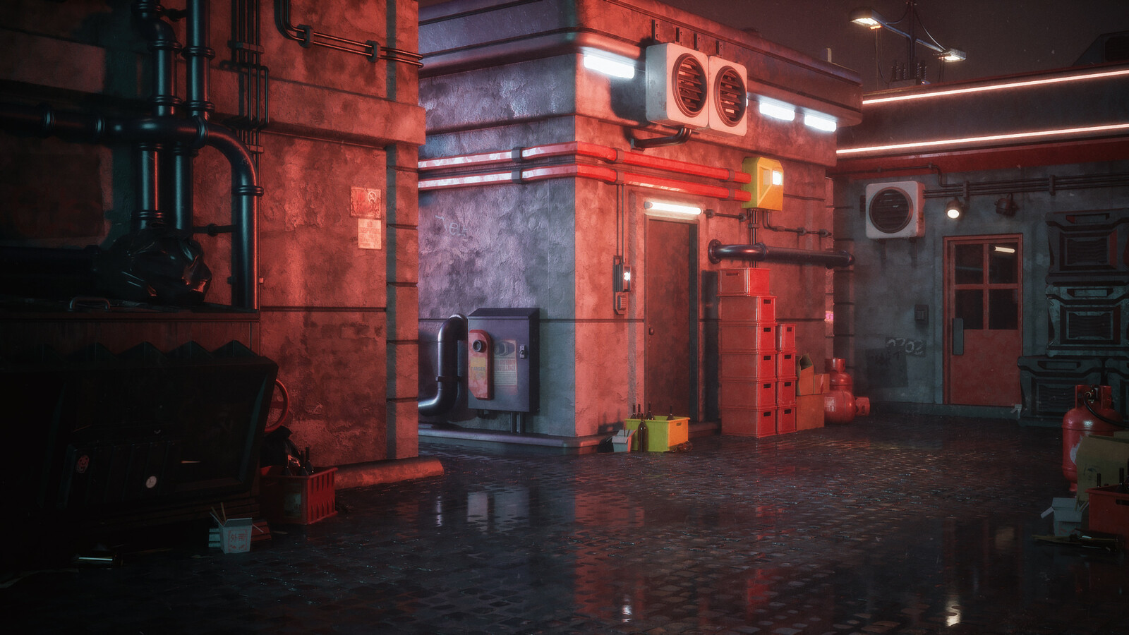 Cyberpunk Street 3d