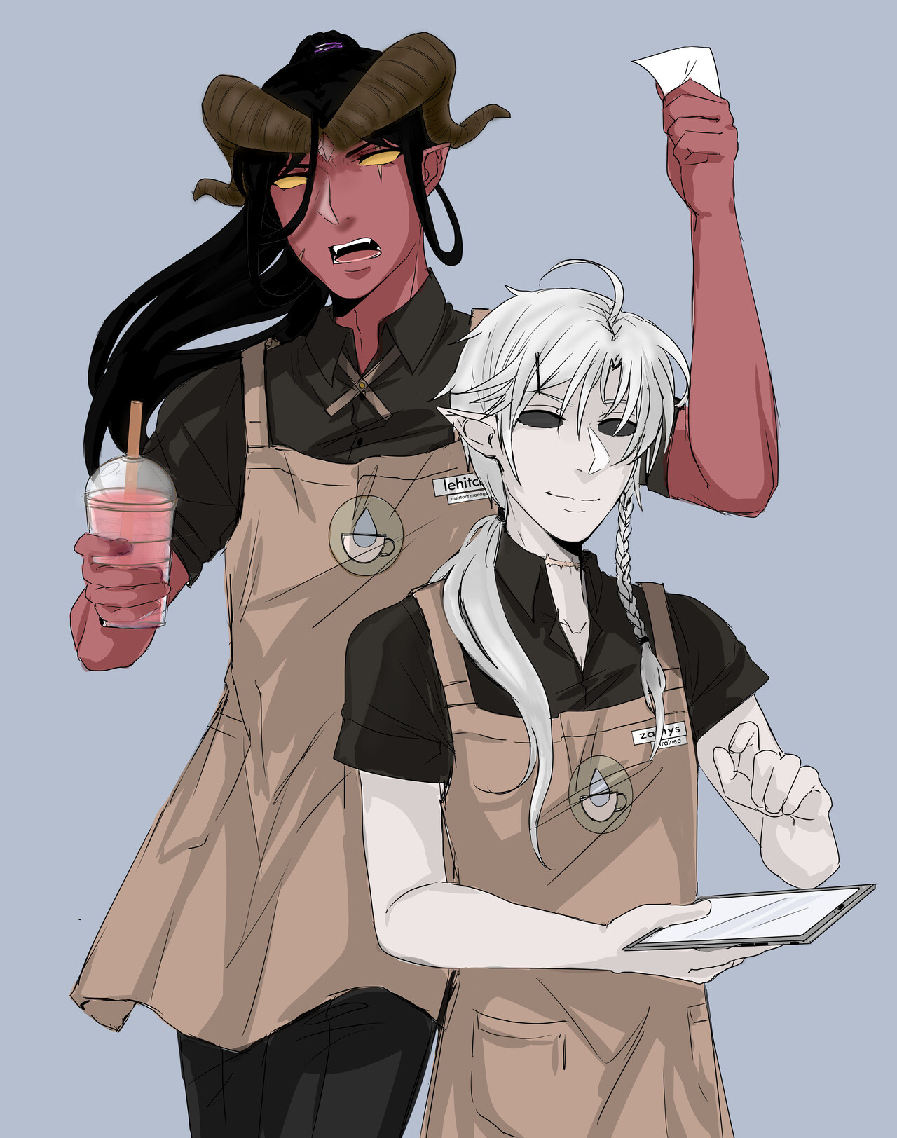 ArtStation Barista AU D&D