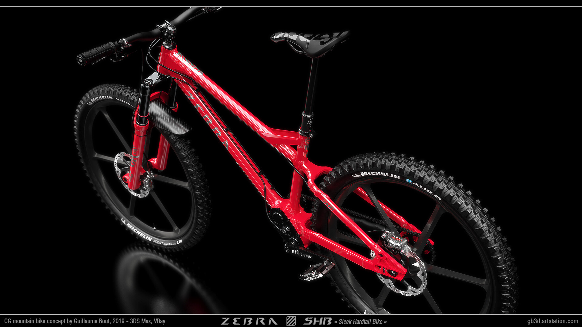 Red hardtail best sale mountain bike