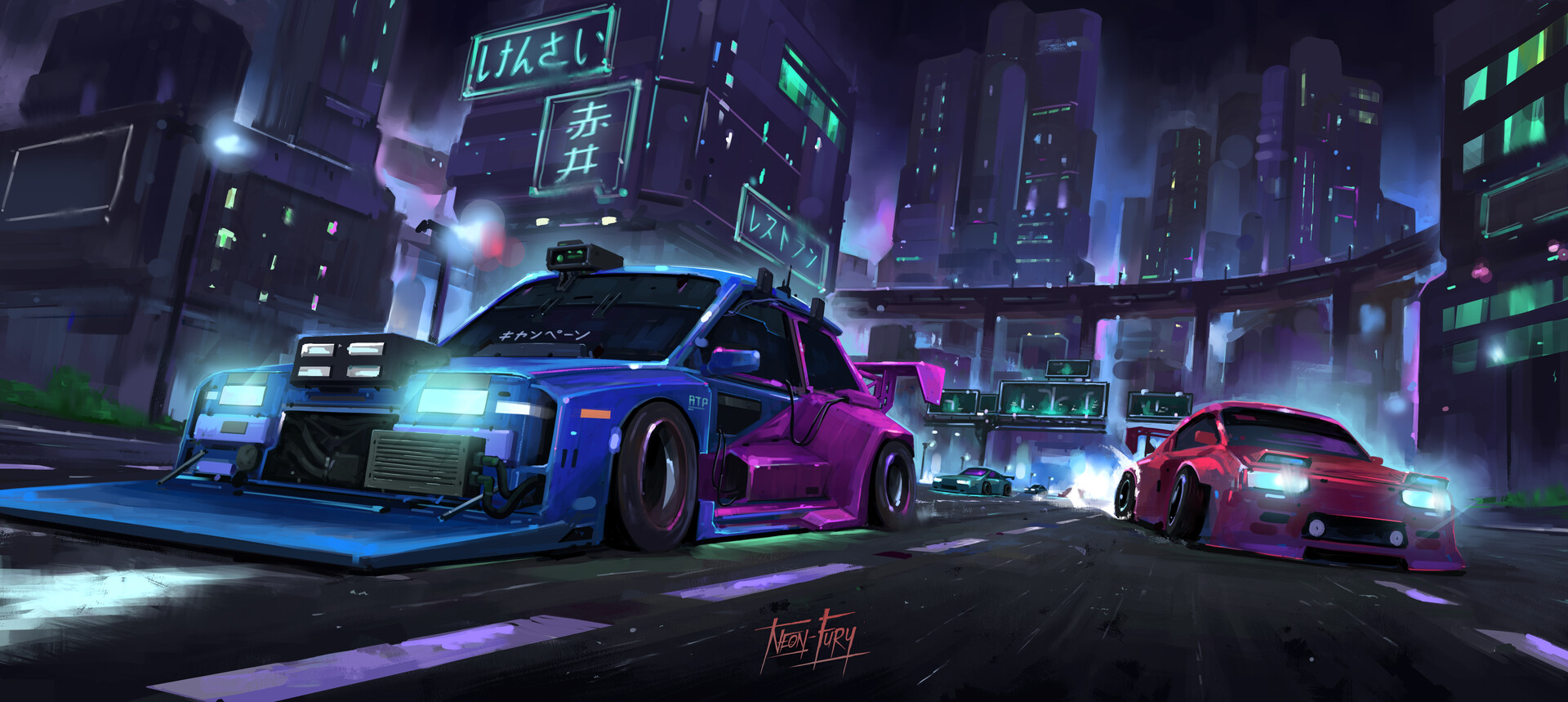 ArtStation - Neon Fury Splash Art