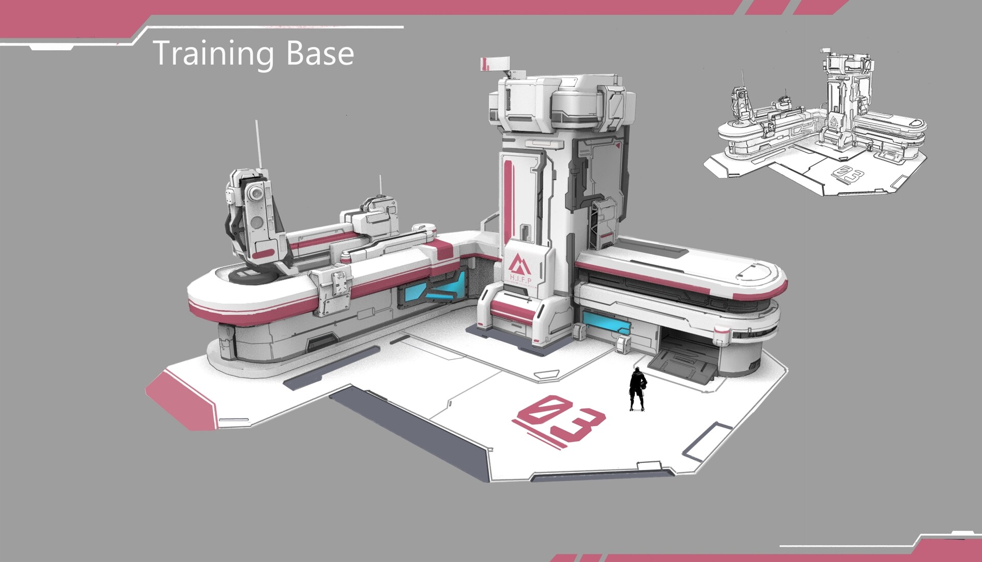 Художественный концепт. Futuristic Base.