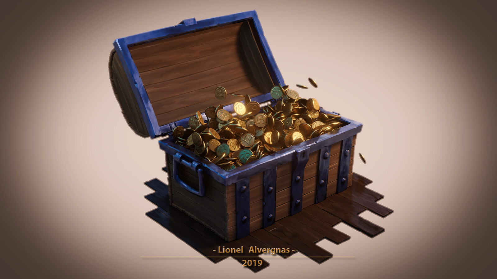 Treasure Chest full of Gold Coins