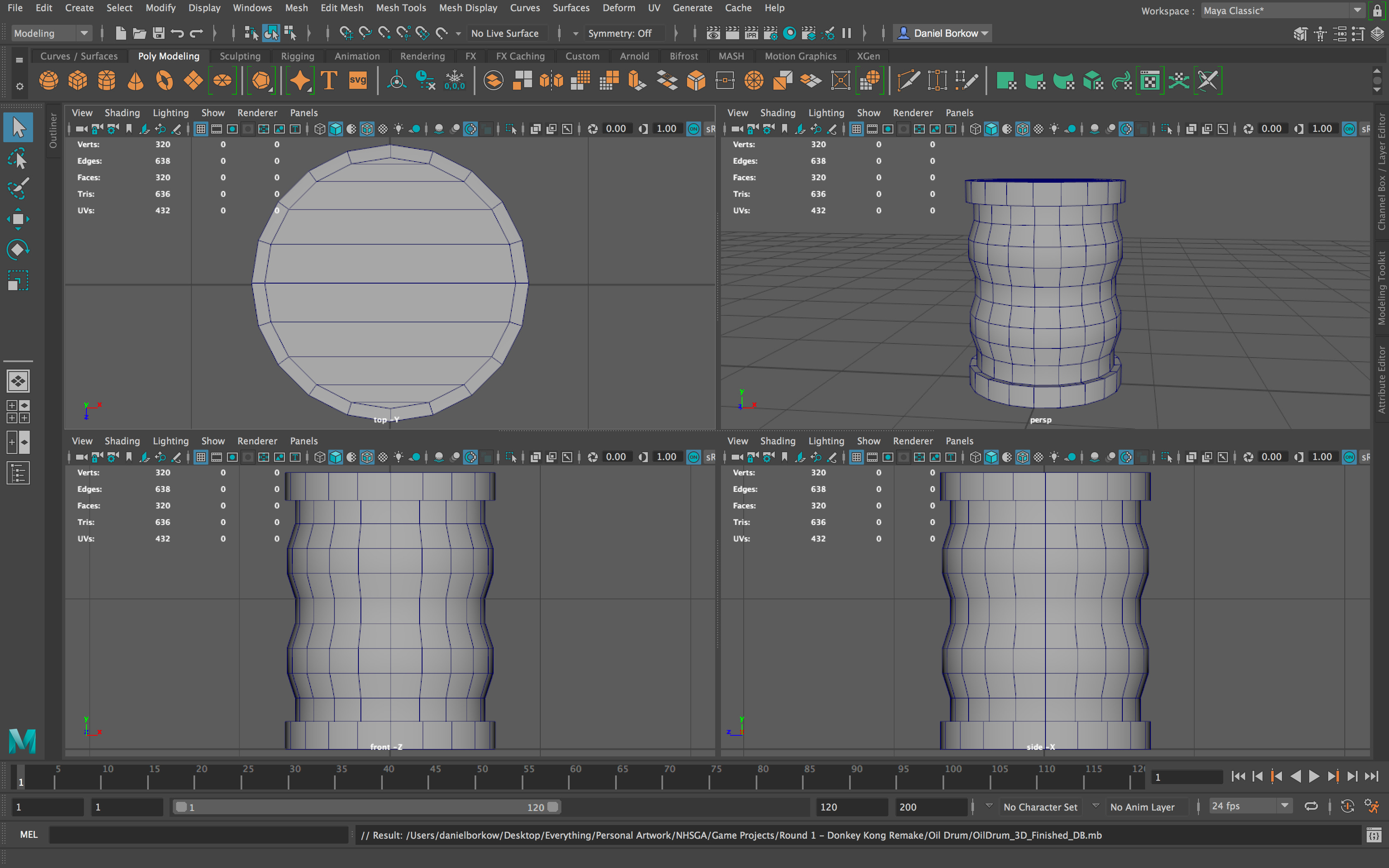 Oil Drum Model Preview