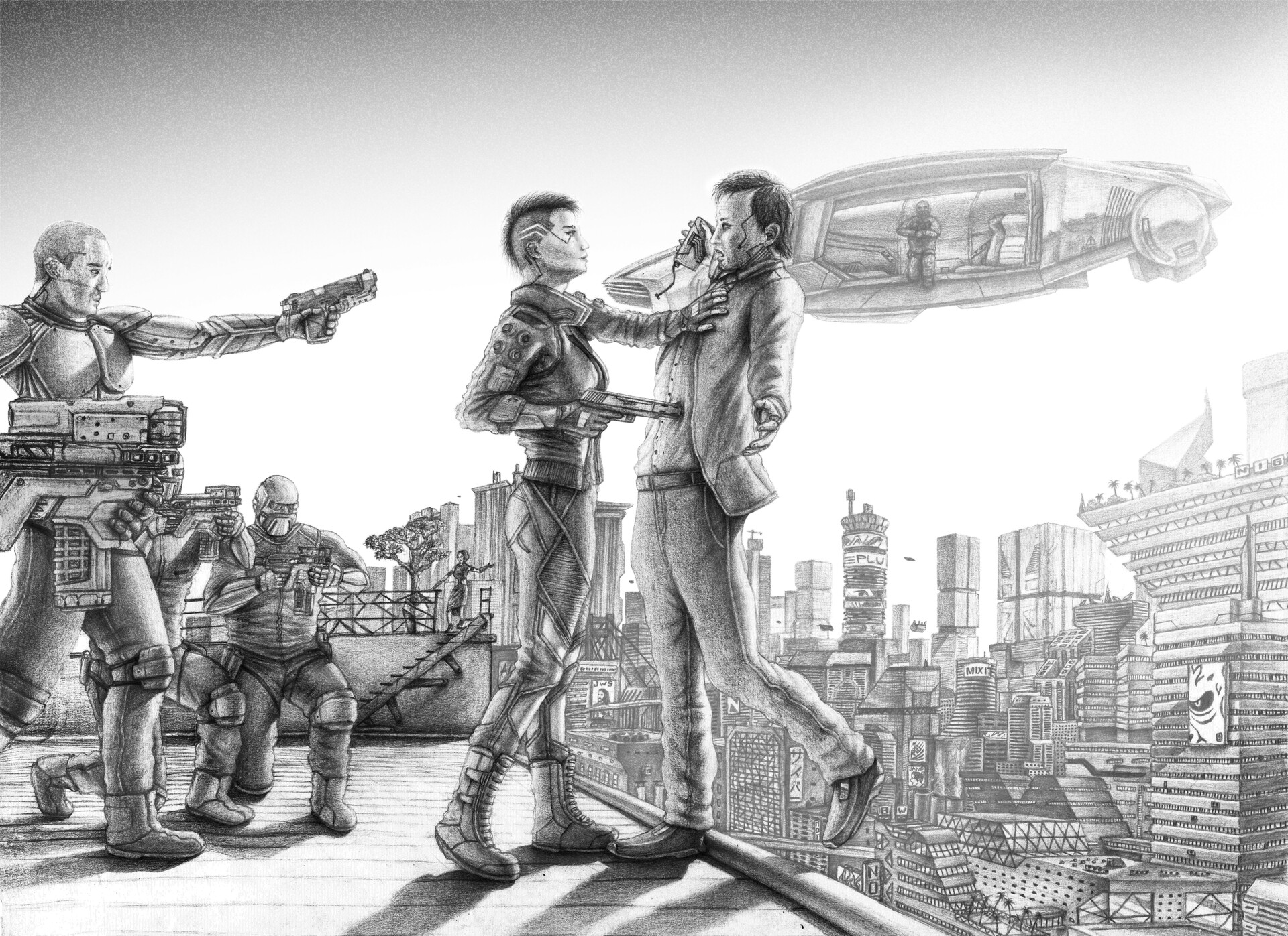 Rajawat's Portfolio - Daily Sketches- Cyberpunk2077