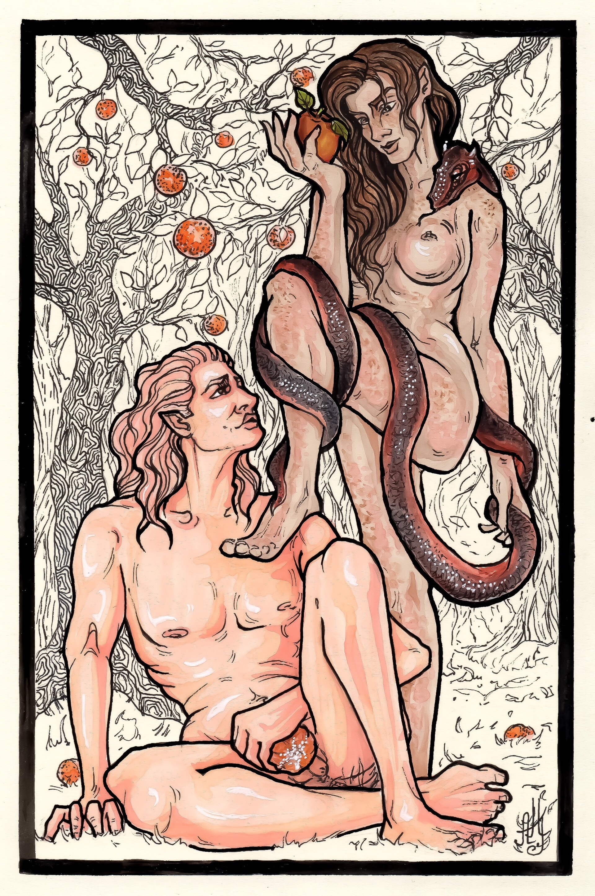 1920px x 2891px - ArtStation - Adam and Eve