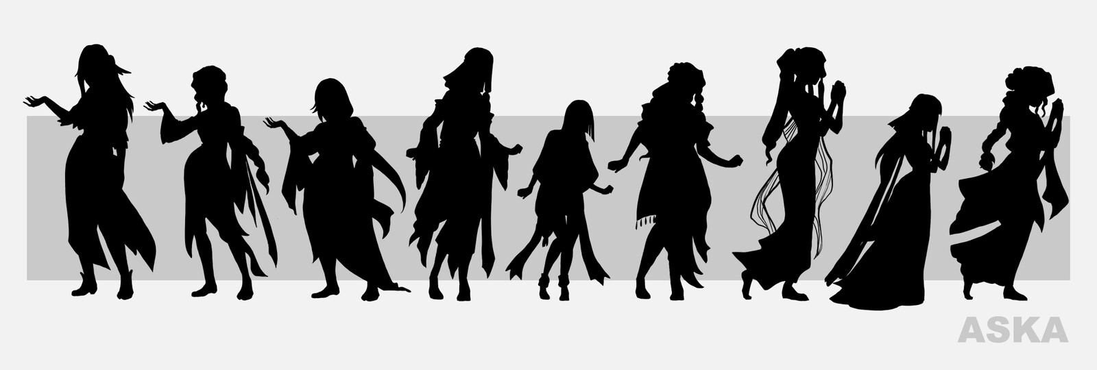 Aska's silhouette exploration