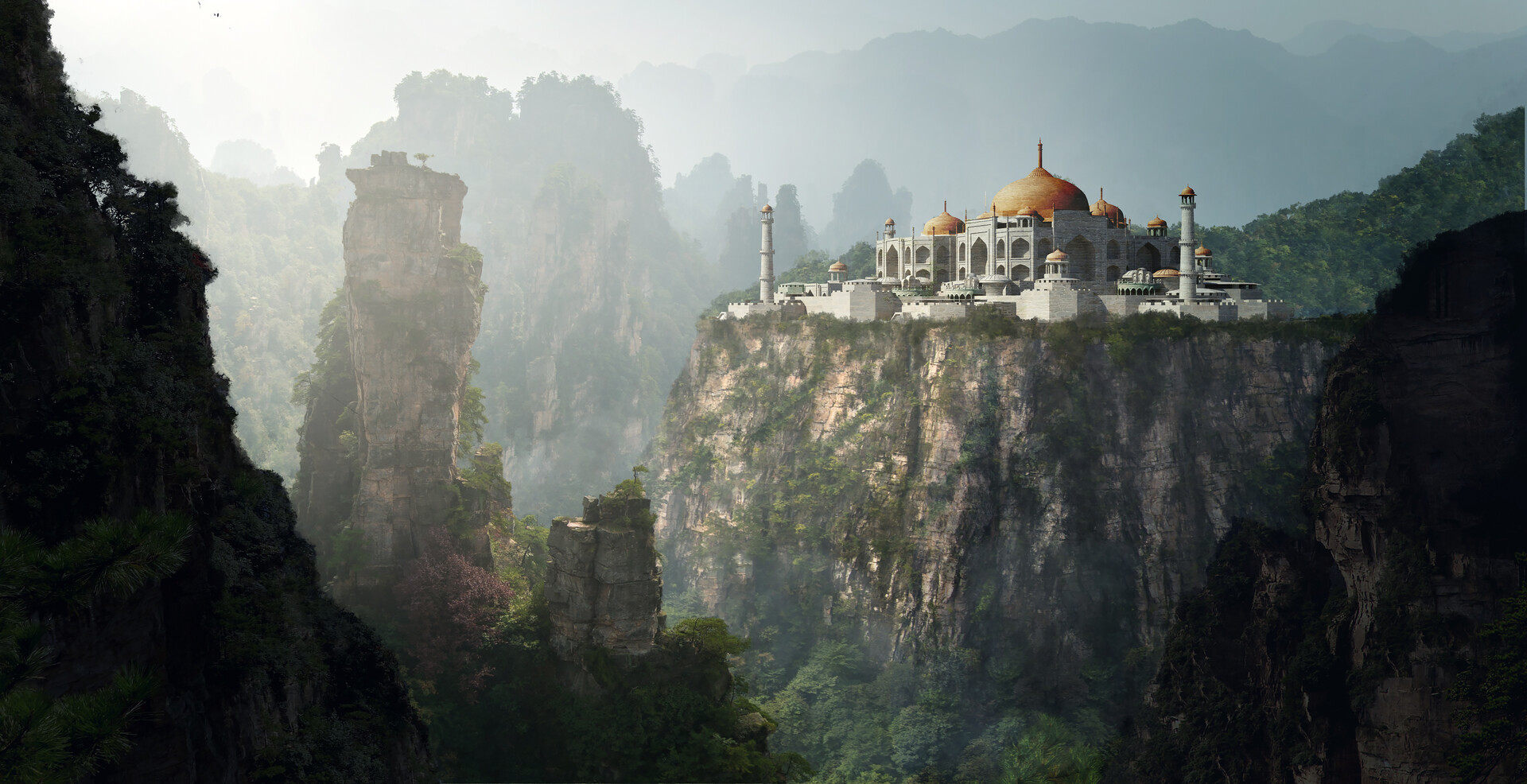 Vu Phan Fantasy Castle Matte Painting