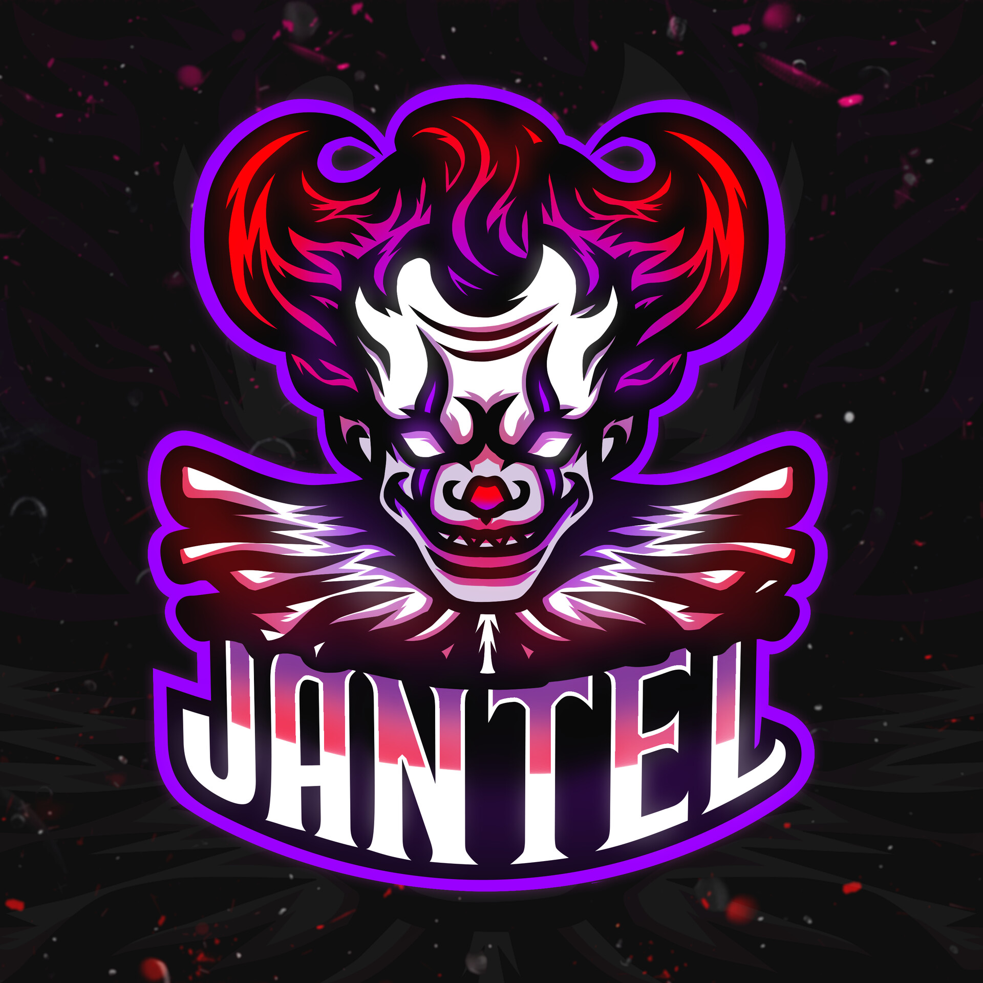 ArtStation - Pennywise clown esports logo