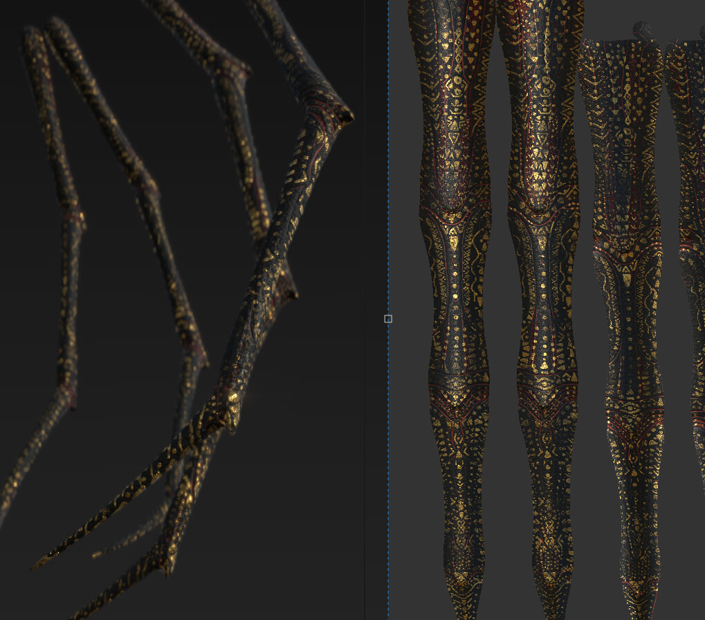 Added some red details to the modeling details. 