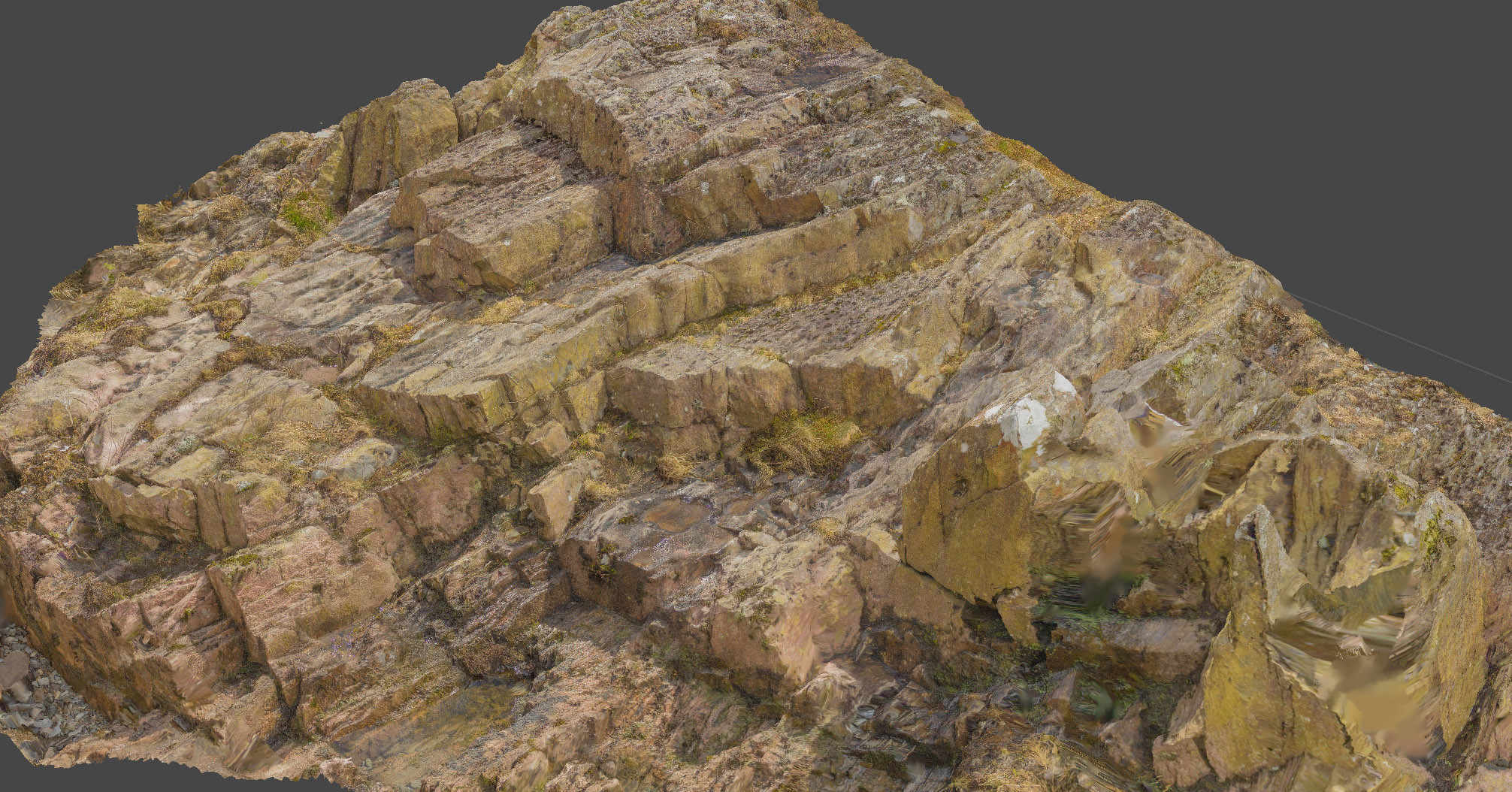 The raw 3D scan used for one of the rock assets in Photoscan/Metashape.
