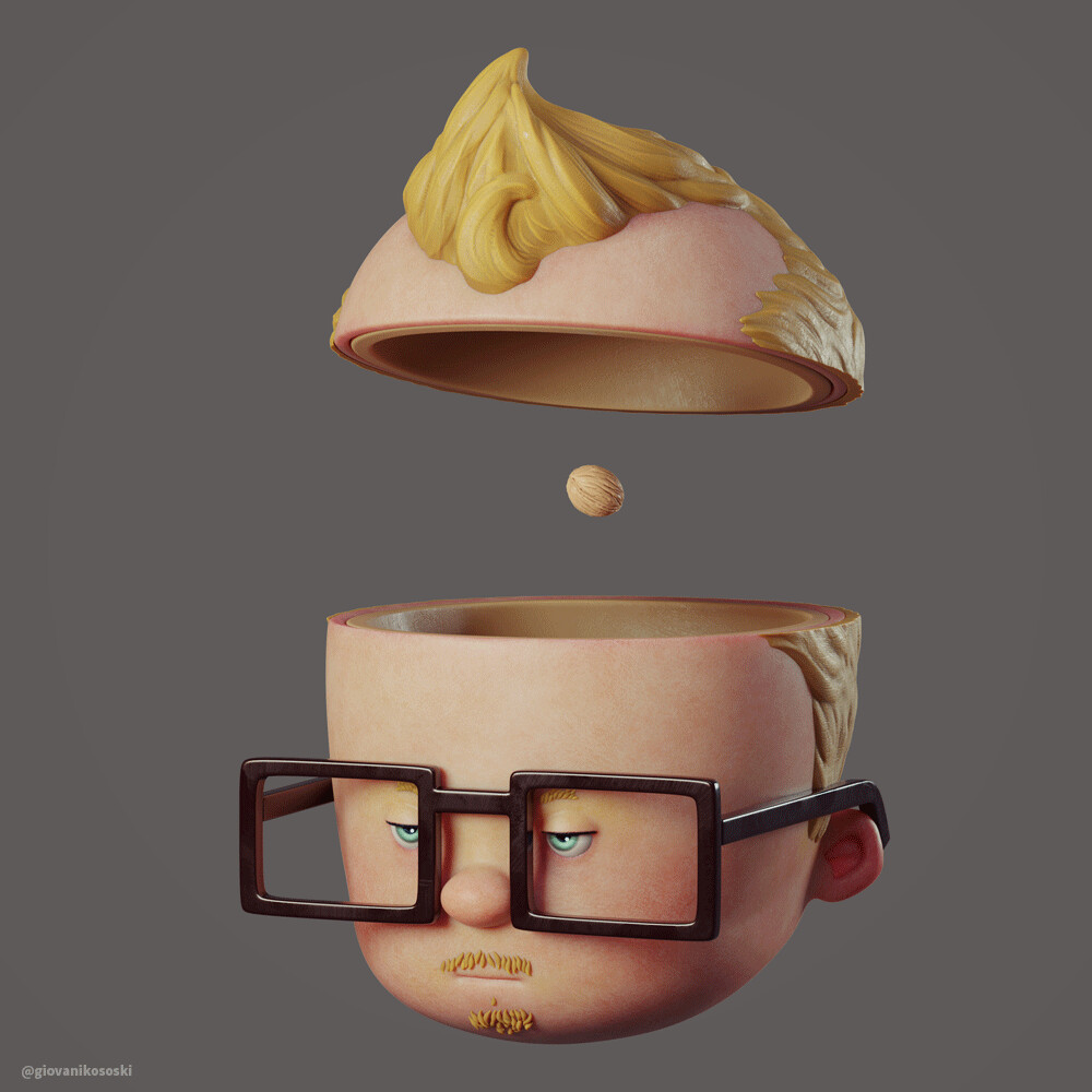 That's the size of my brain, a nut. A friend told me that I was generous.