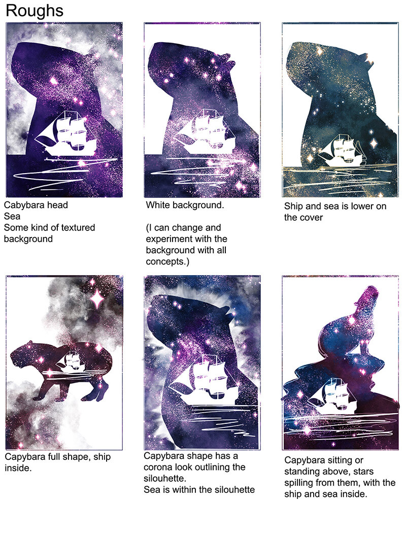 Initial concept roughs.