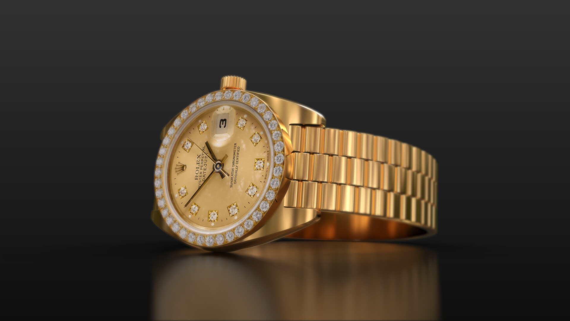 nurul afsar Golden Hand Watch