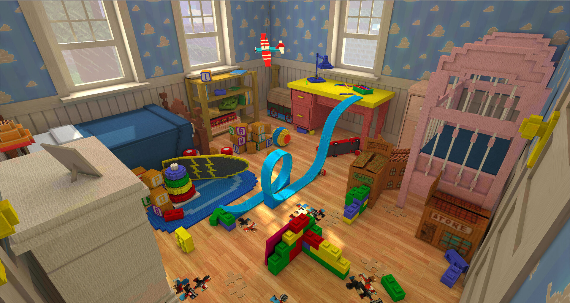 Artstation Pixel Gun 3d Toy Story Map Level Design Alexey Migulev - toy story 2 roblox