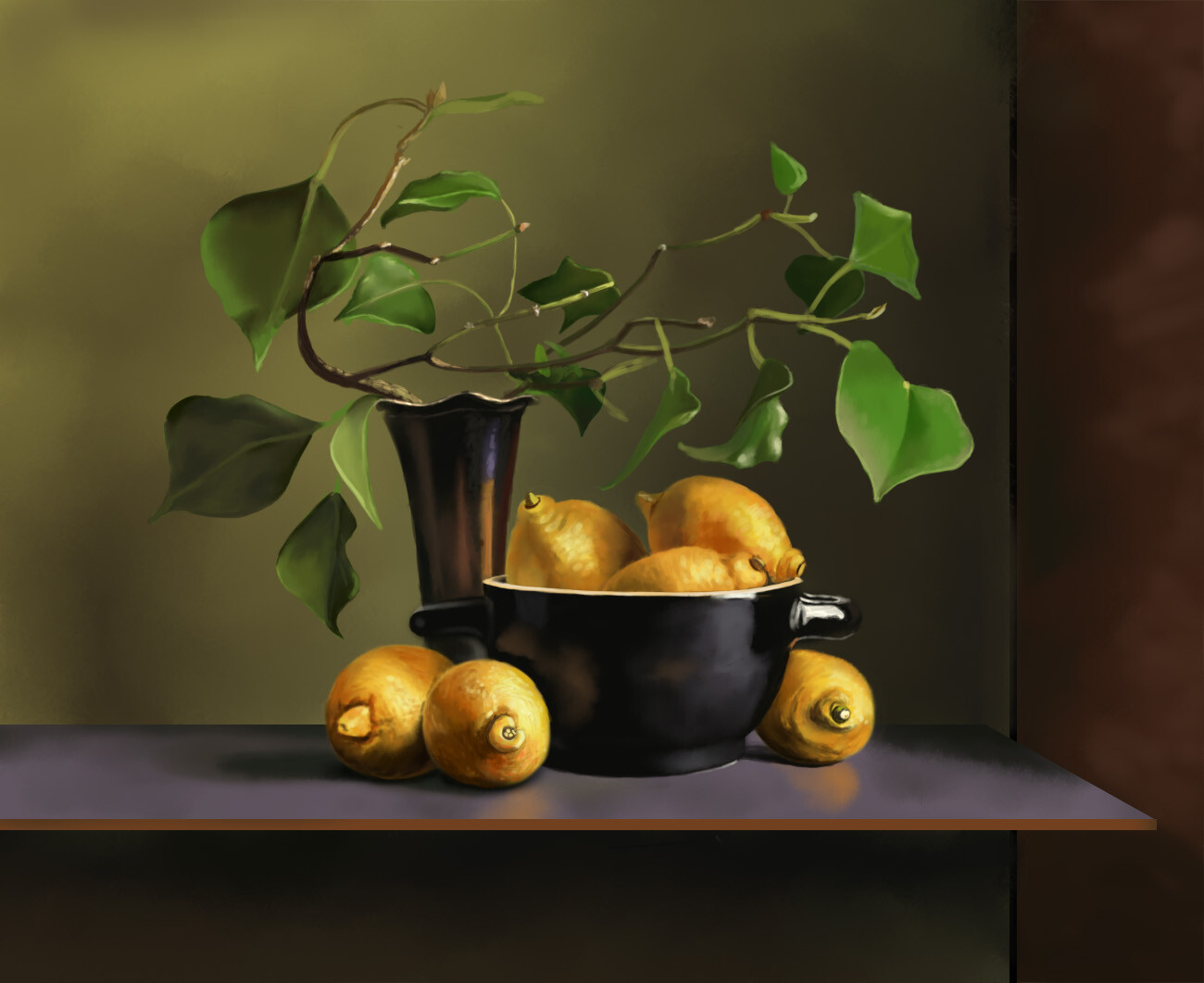ArtStation - Still life painting - Lemons