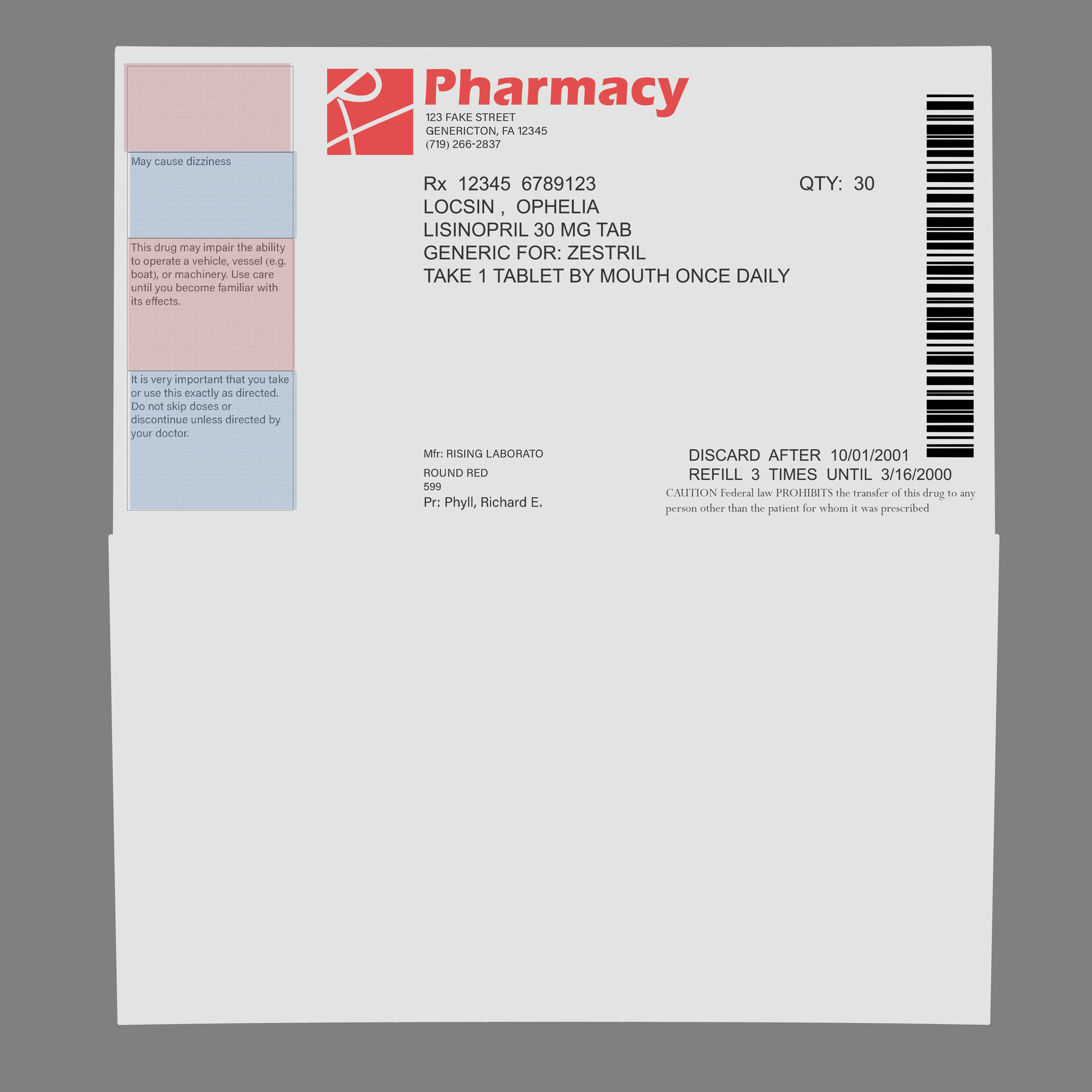 Trisha Nicole Toribio Project X Room To Grow Pill Bottle - Fake prescription bottle label
